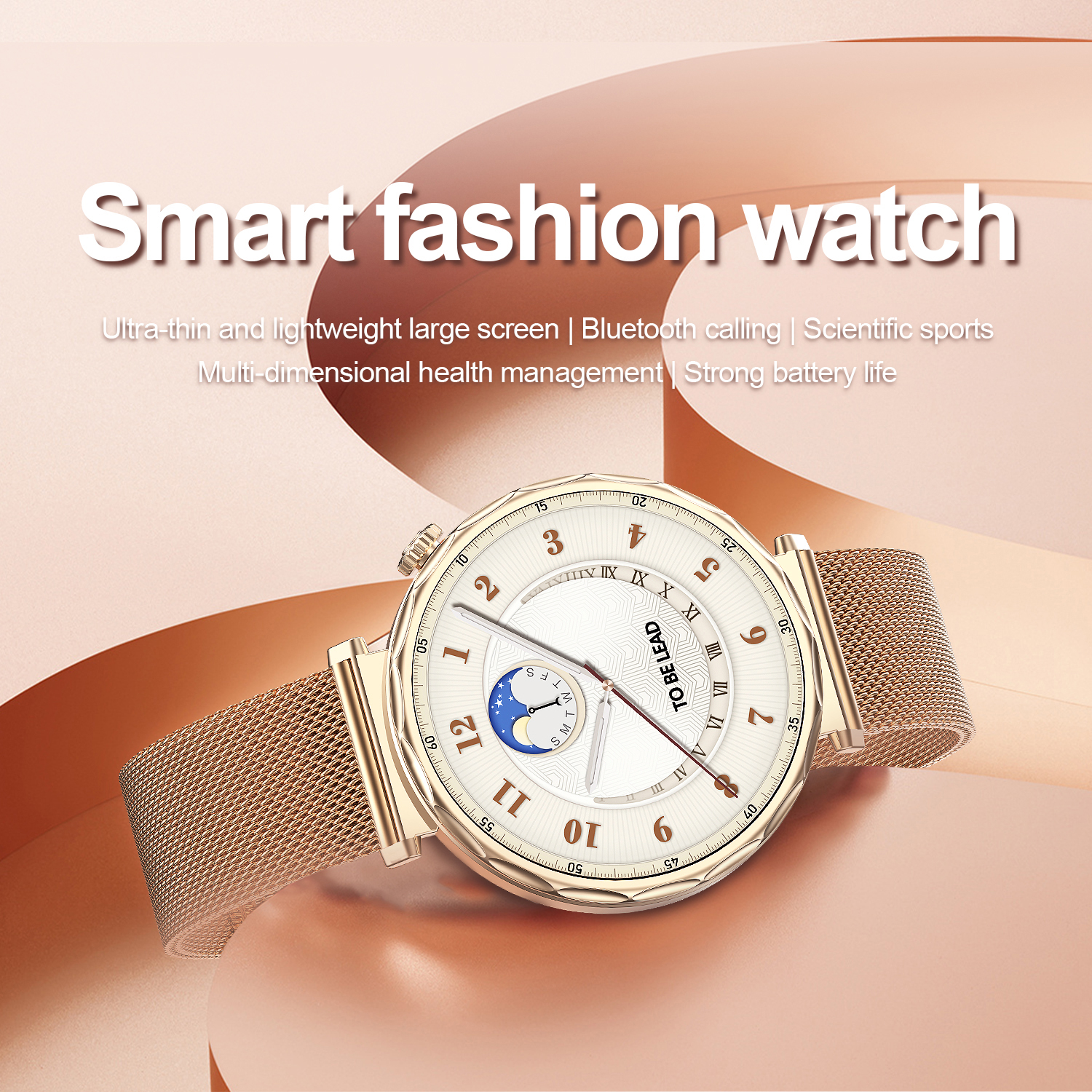 (Silver) Lady Smart Watch Sports Fitness Tracker Health Monitoring Fashion