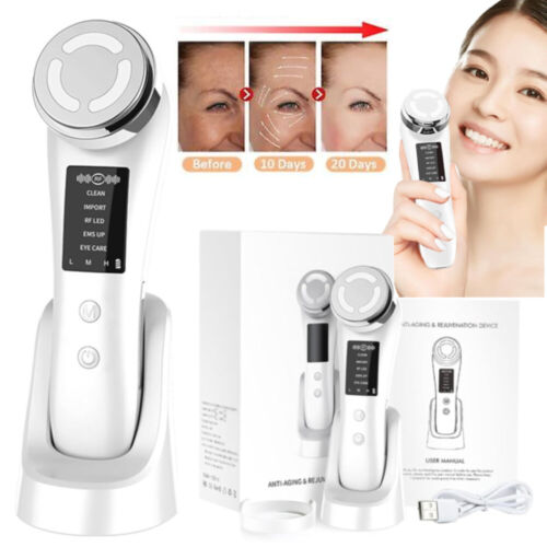 Face Lift Devices EMS RF Microcurrent Skin Rejuvenation 7 in 1 Facial Massager Skin Care Instrument Multi Anti Wrinkle Tightening Home Beauty Device
