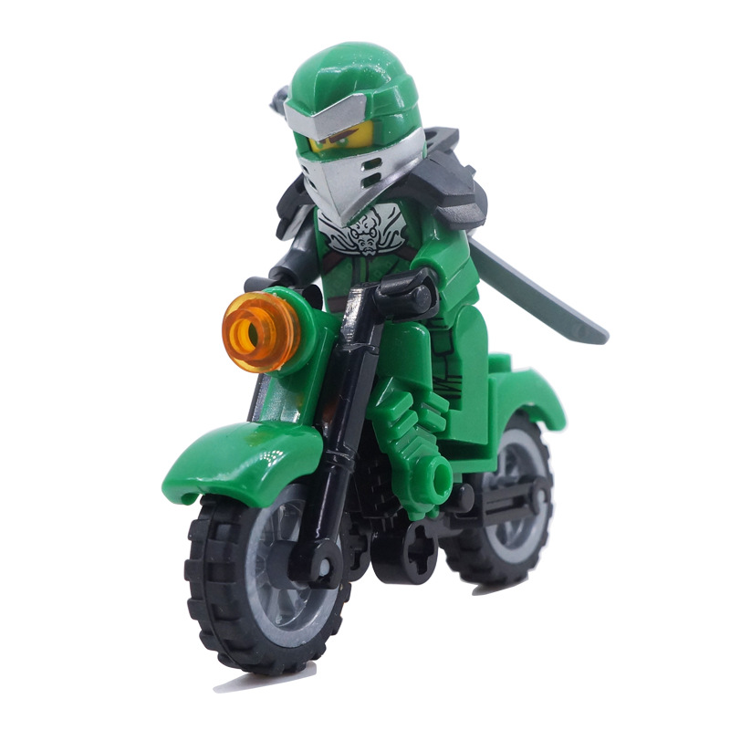 Ninja Toys Building Blocks Anime Mini Figures Set with Motorcycle Role Play Encourage Imaginative Play Collection Series Gifts For Kids 