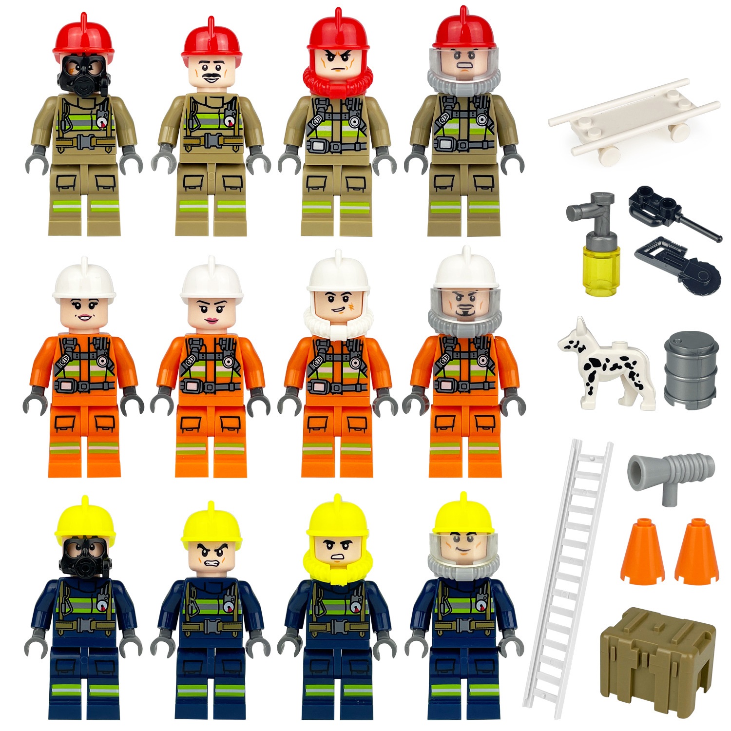 (Style B) Engineer Mini Figures Toy Building Blocks Set DIY Construction Collection Stimulate Interest Role Play Decoration and Gifts for Kids