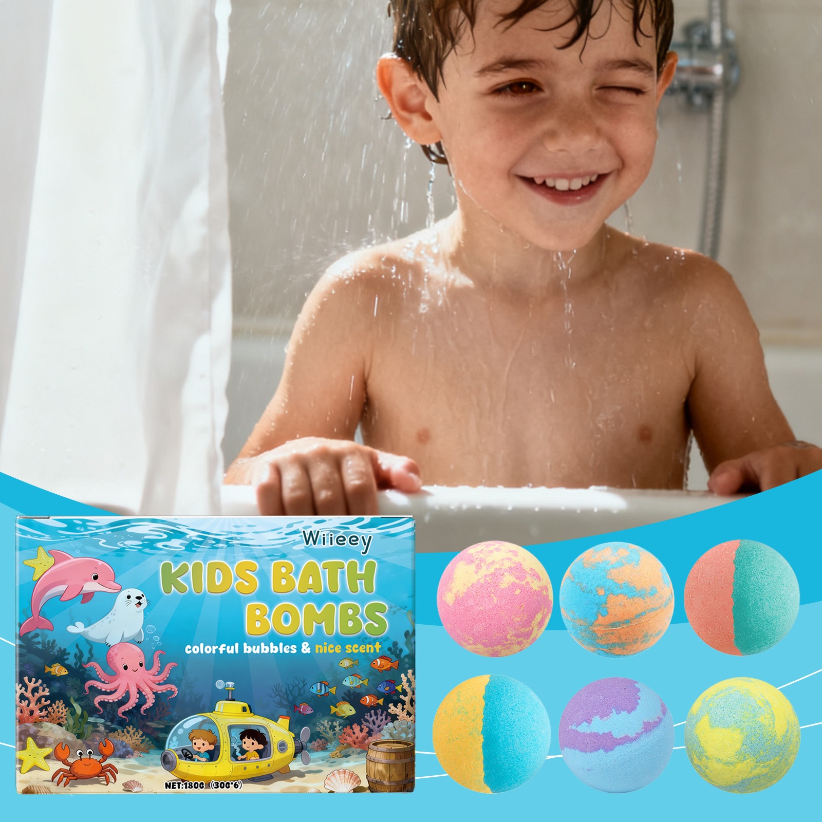 Fun Fizzing Bath Bomb Fragrant Moisturising Gentle Cleansing for Daily Skin Care Multicolor