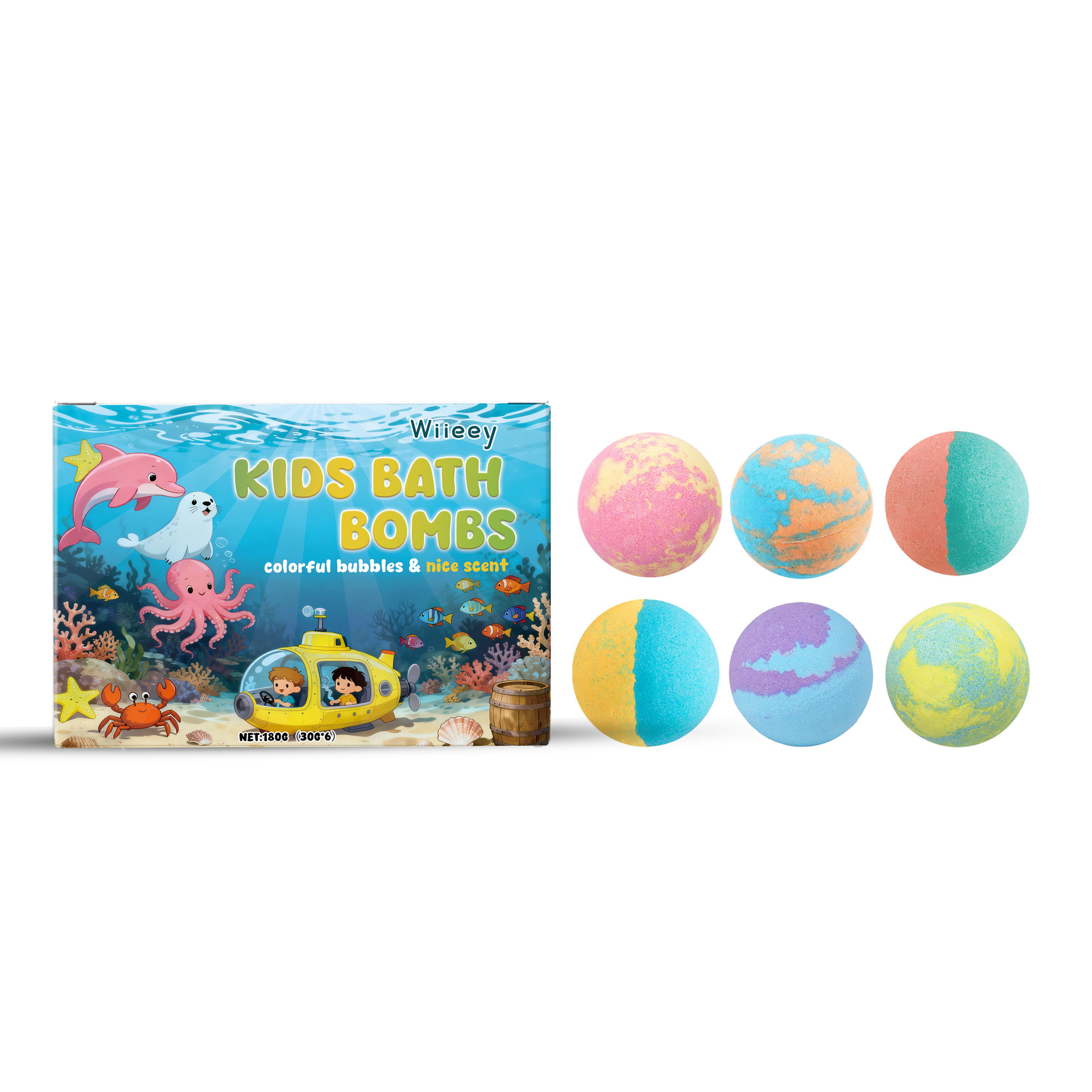 Fun Fizzing Bath Bomb Fragrant Moisturising Gentle Cleansing for Daily Skin Care Multicolor