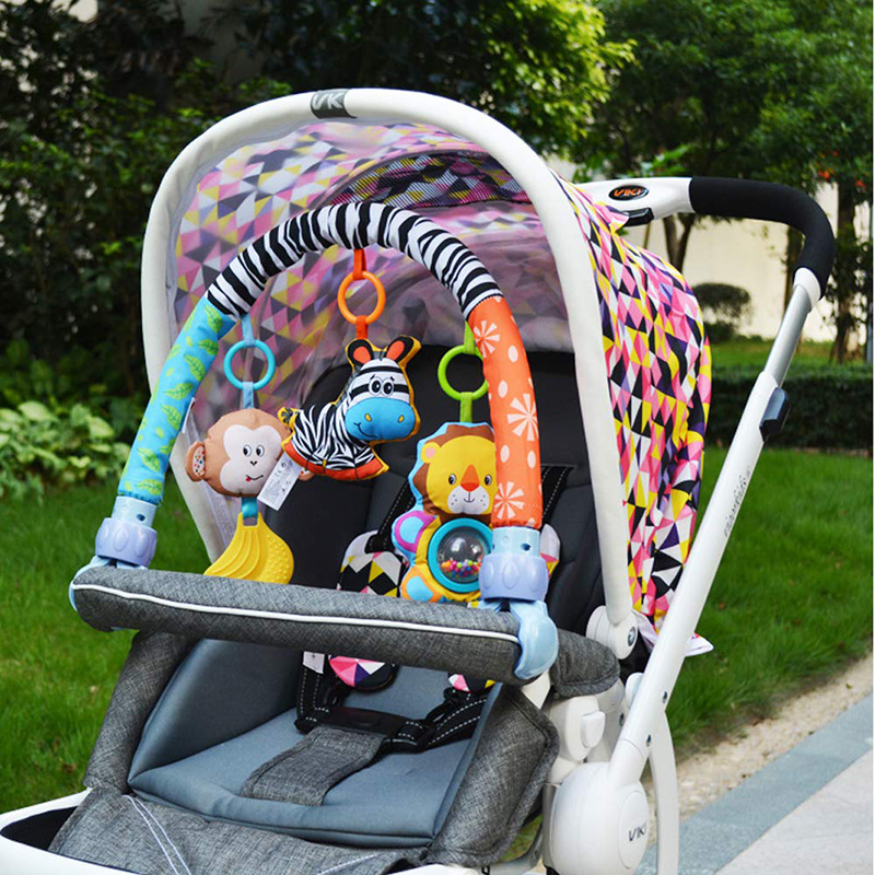 Baby Stroller Arch Toys Car Seat Bouncer Bar Mobile Bassinet Adjustable Baby Hanging Toys Fit Crib Bed Feeding Chair for Newborn