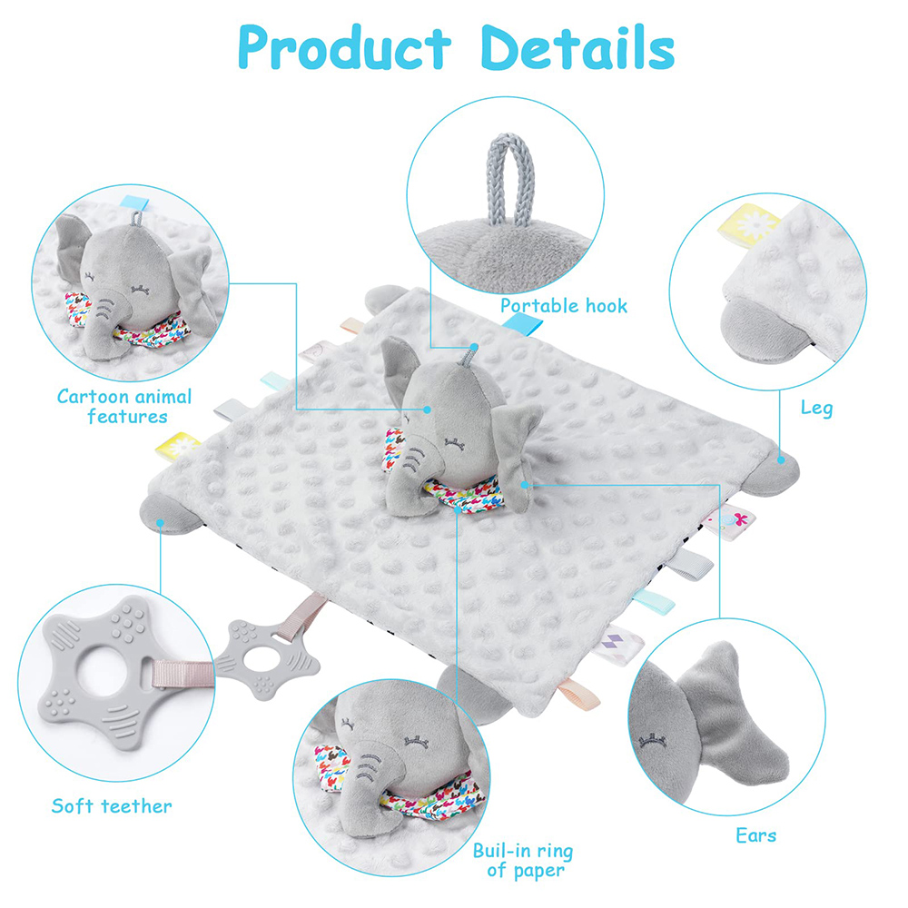 (PK mouse) Baby Comforter Blanket with Tags Teether Soft Plush Newborn Sleeping Dolls Kids Fashion Sleep Toy Soother Appease Towel Bibs