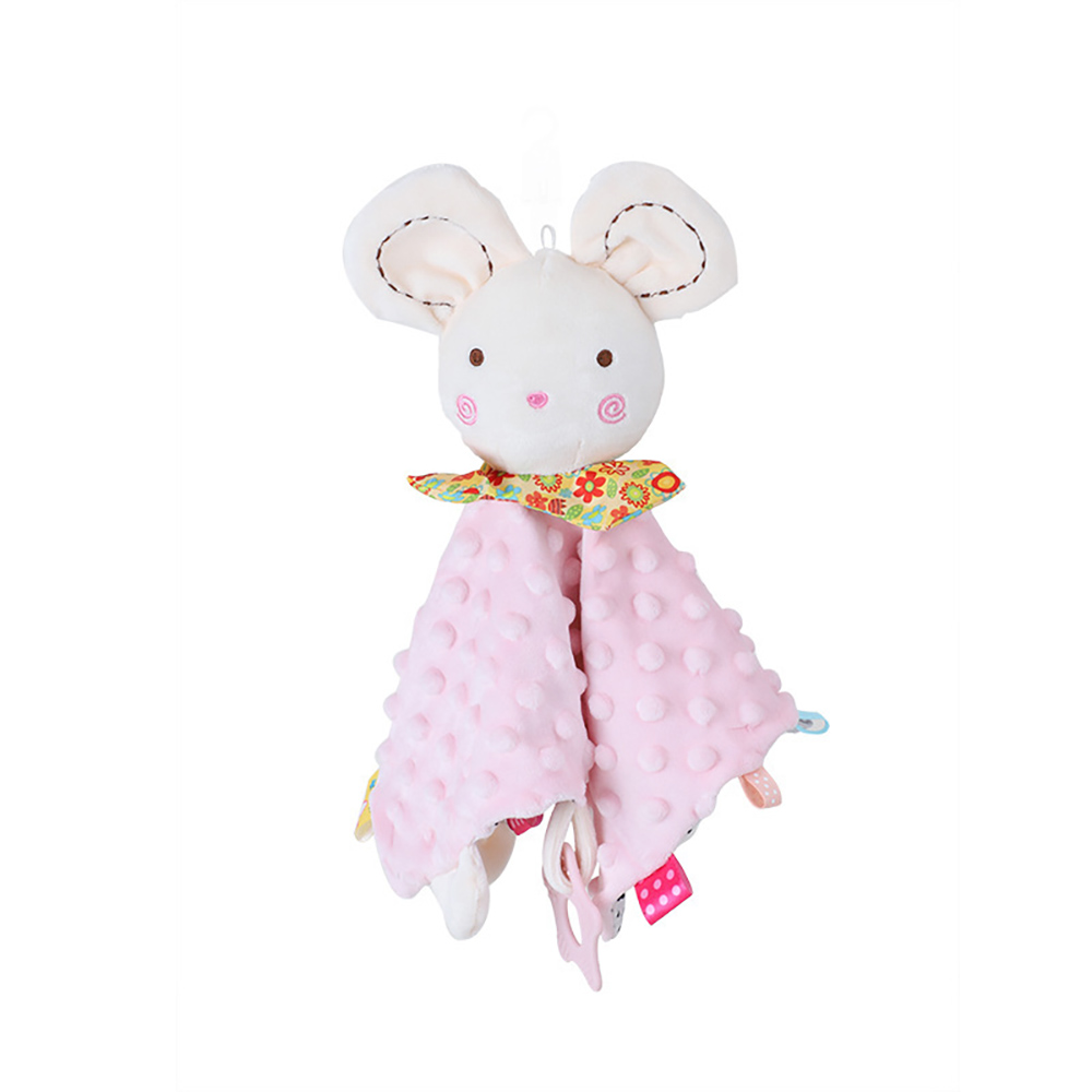 (PK mouse) Baby Comforter Blanket with Tags Teether Soft Plush Newborn Sleeping Dolls Kids Fashion Sleep Toy Soother Appease Towel Bibs