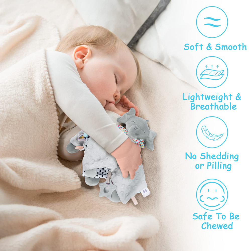(PK mouse) Baby Comforter Blanket with Tags Teether Soft Plush Newborn Sleeping Dolls Kids Fashion Sleep Toy Soother Appease Towel Bibs