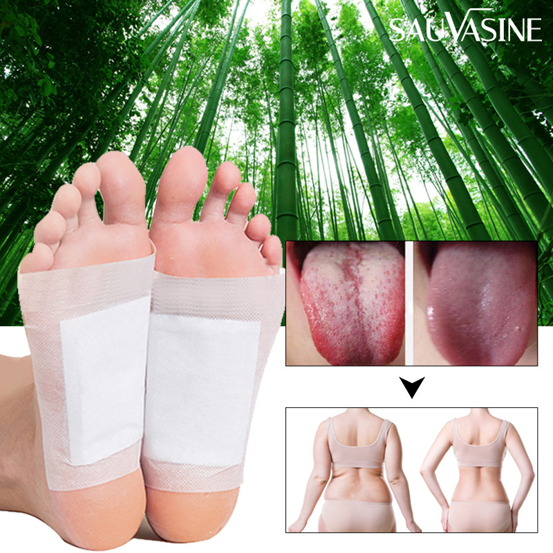 Bamboo Charcoal Foot Patch Detoxifying Soothing Massage Foot Mask For Tired Feet Daily Home Care 10 Patches