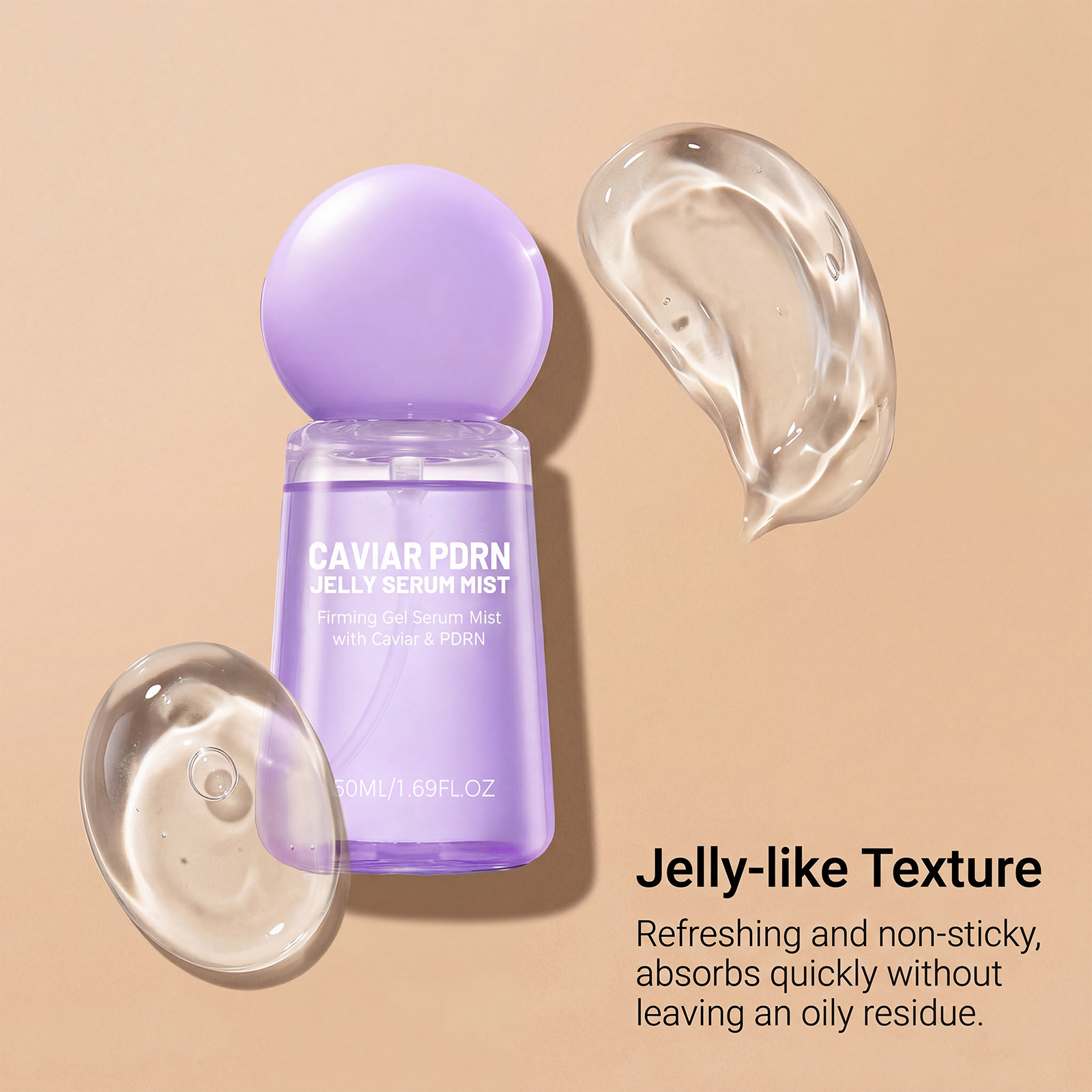 Caviar Jelly Essence Spray Light Texture Mild Gentle Protect Facial Skin Daily Basic Skincare Convenient Goods