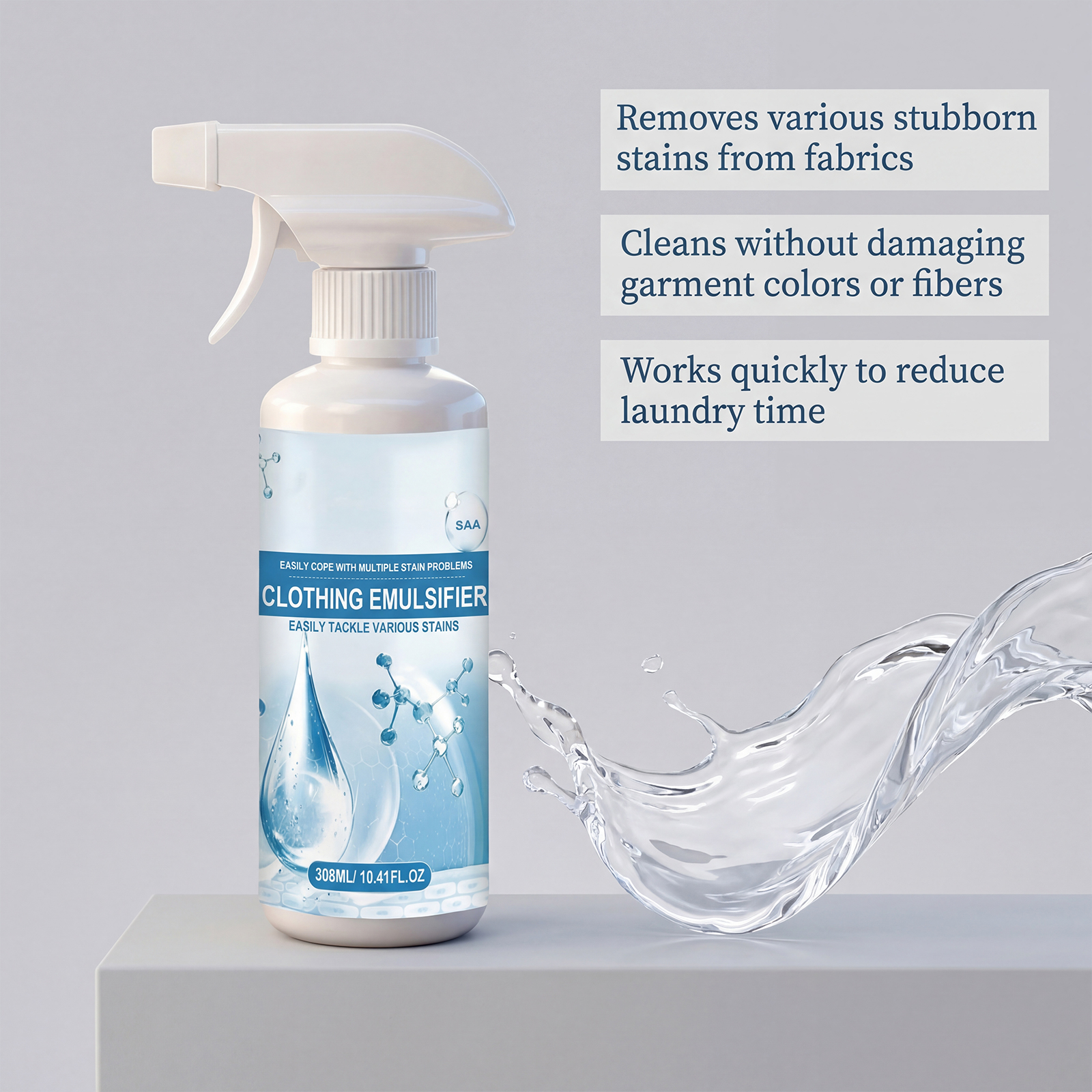 Clothes Stain Remover Fast Remove Stubborn Stains Mild Gentle Convenient Clean All Kinds Garments