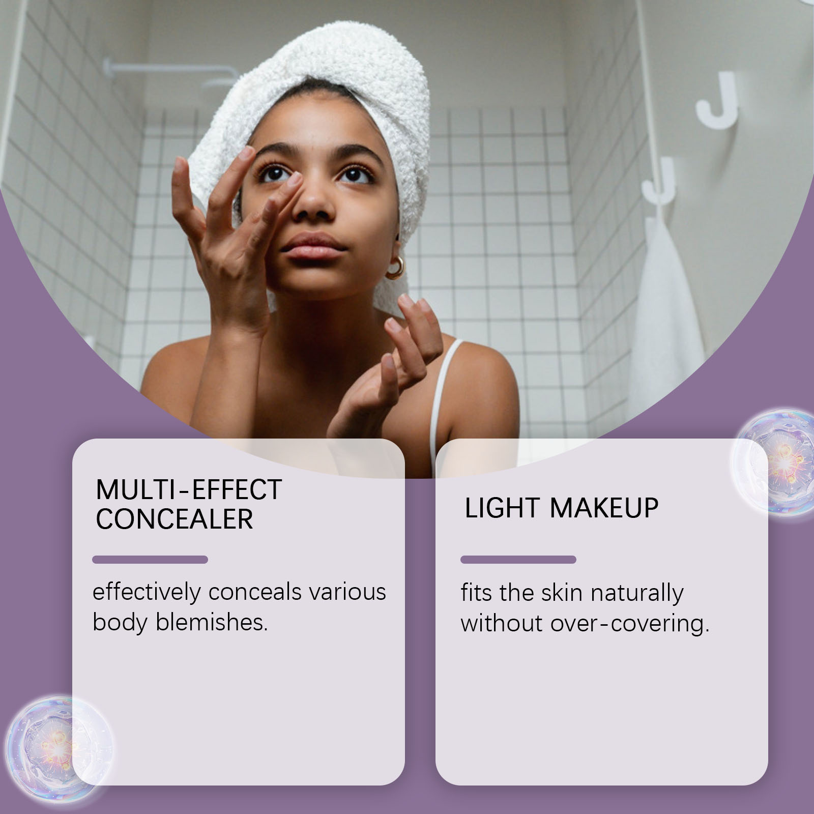 Deep Skin Tone Concealer Lightweight Fit Hydrating Non Cracking Daily Cover Blemishes Face Body