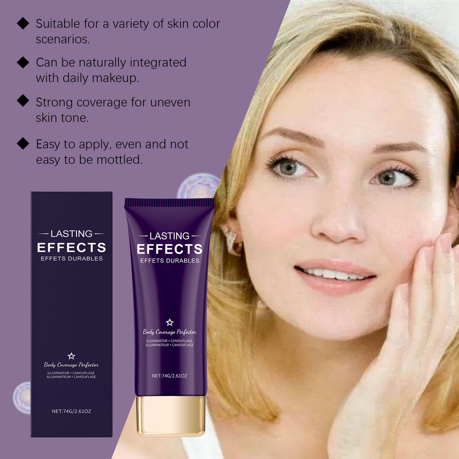Deep Skin Tone Concealer Lightweight Fit Hydrating Non Cracking Daily Cover Blemishes Face Body