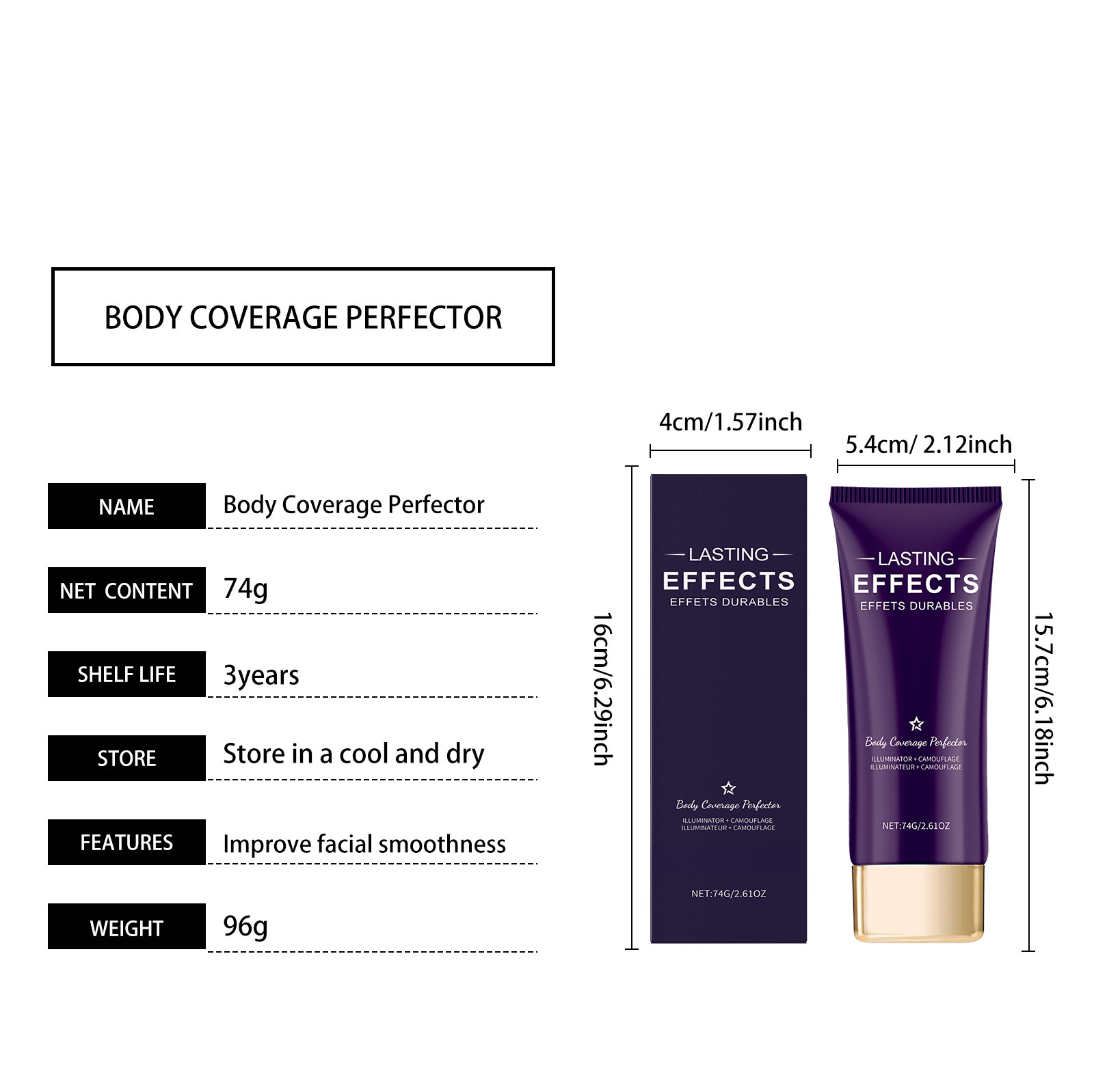 Deep Skin Tone Concealer Lightweight Fit Hydrating Non Cracking Daily Cover Blemishes Face Body