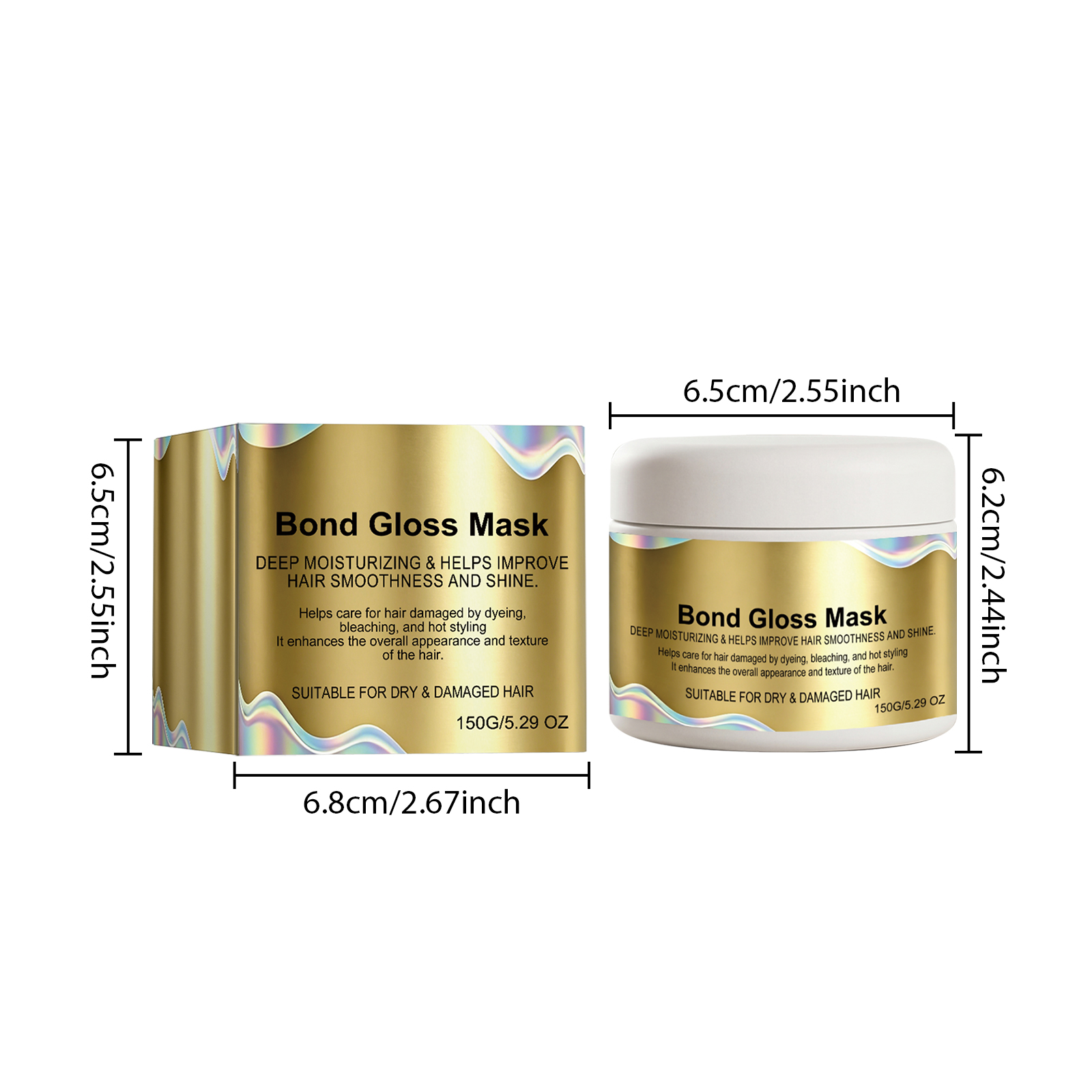 Moisturizing Hair Mask Nourish Protect Repair Frizzy Hair Soft Silky Smooth Light Hydrate Care Tresses
