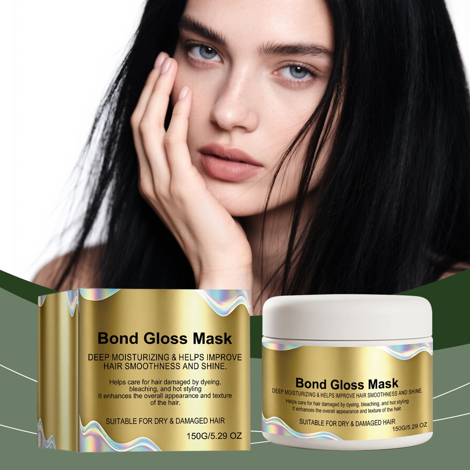 Moisturizing Hair Mask Nourish Protect Repair Frizzy Hair Soft Silky Smooth Light Hydrate Care Tresses