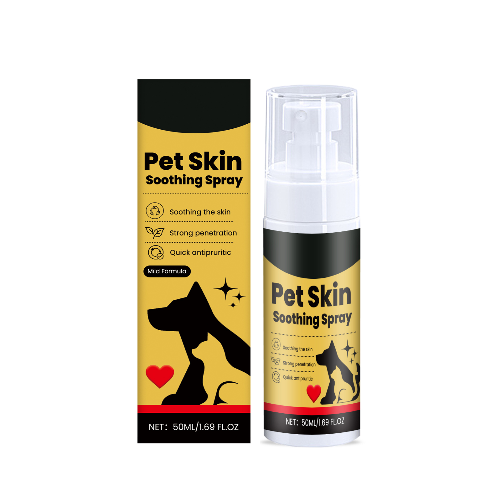 Pet Skin Care Spray With Mild Ingredients Relieve Skin Discomfort For External Animal Treatment