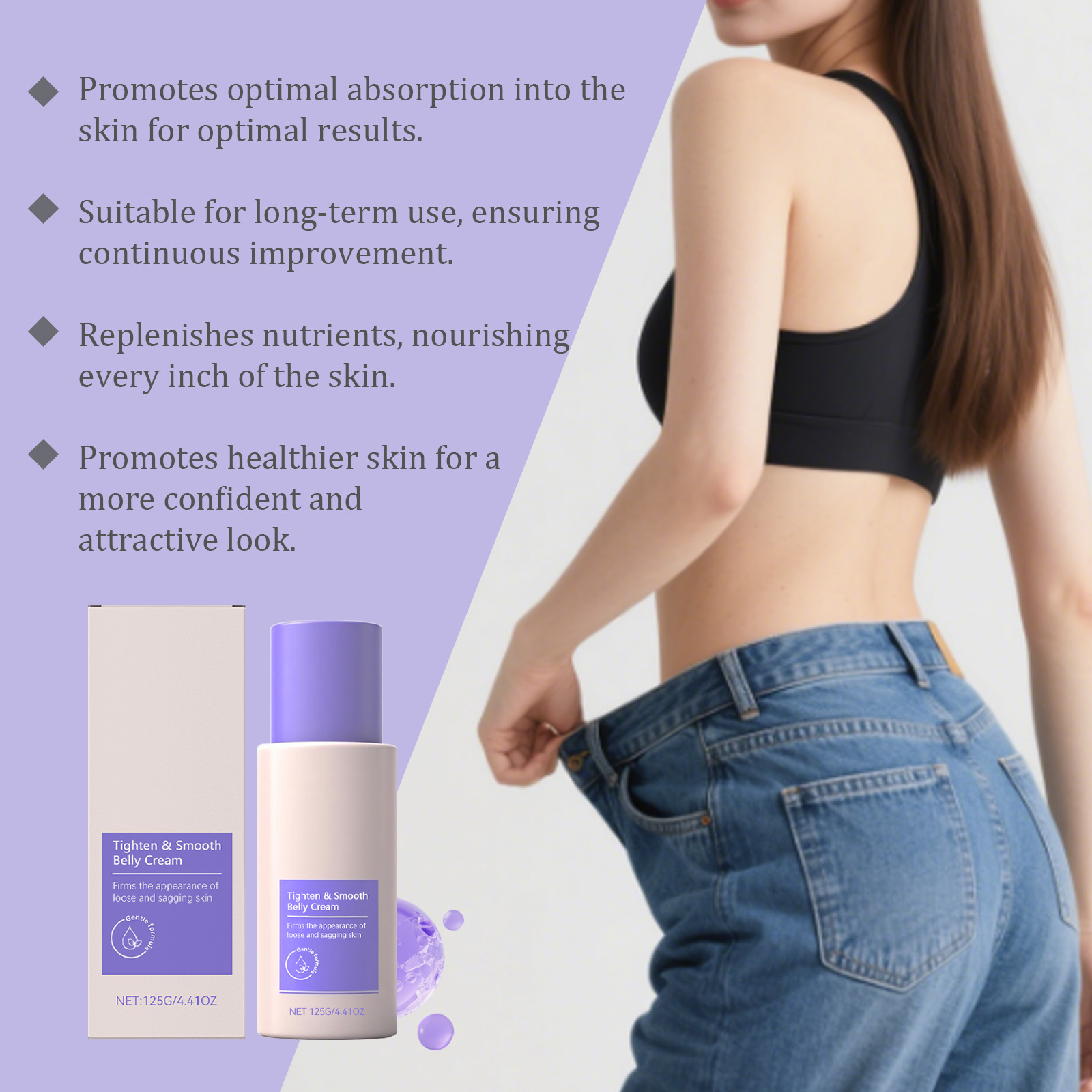 Body Care Cream Mild Ingredients Nourish Light Skin Shape Figure Daily Whole Body Care Lotion