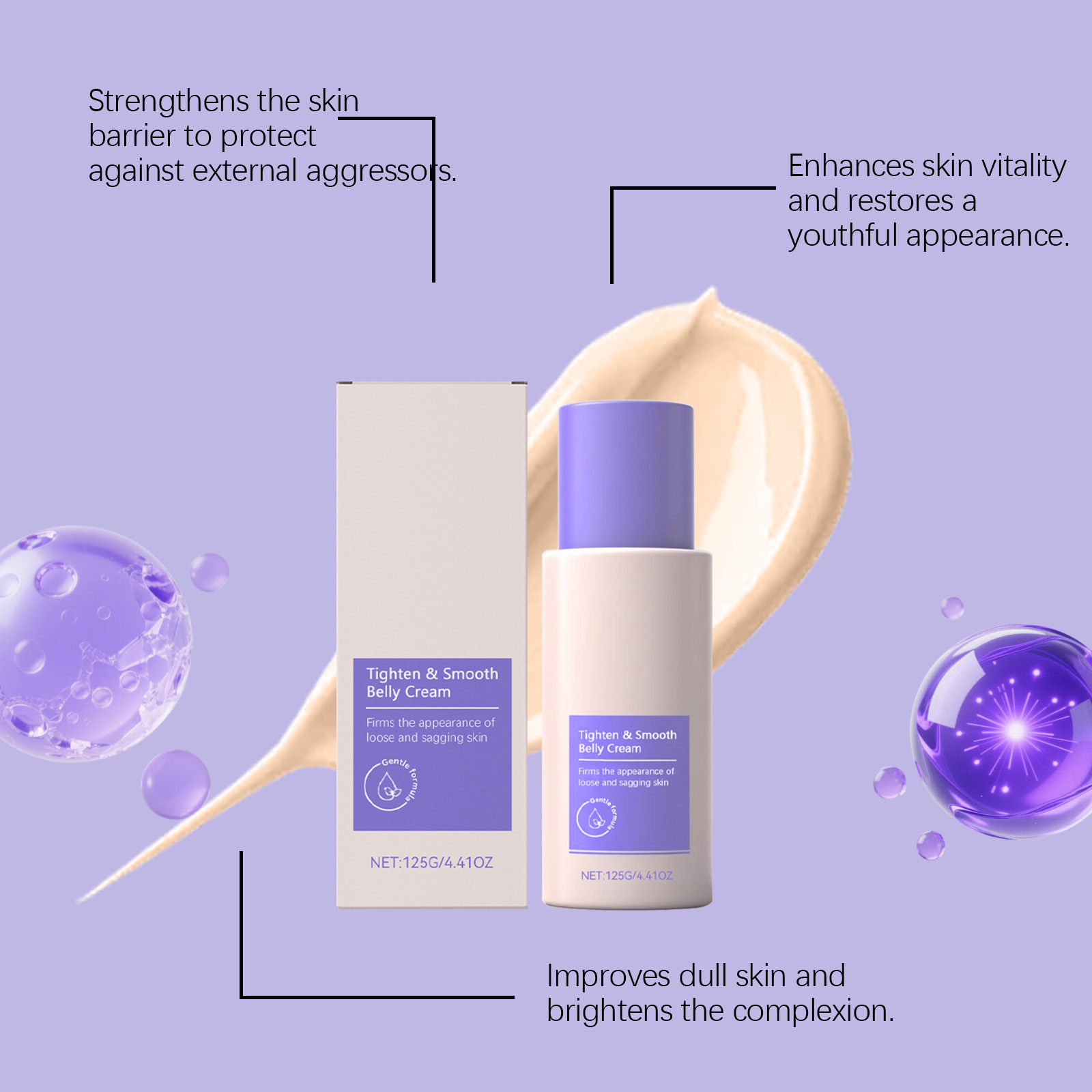 Body Care Cream Mild Ingredients Nourish Light Skin Shape Figure Daily Whole Body Care Lotion