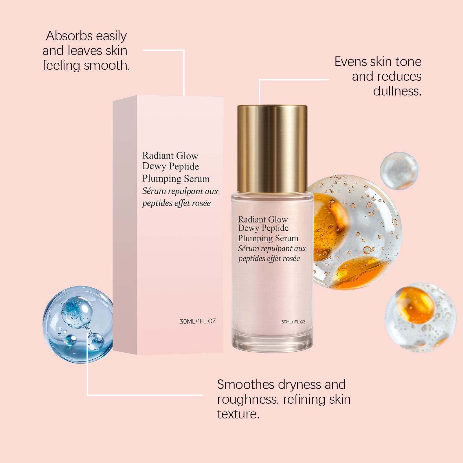 Hydrating Essence Moisturizing Mild Nourish Facial Skin Replenish Water Soft Glossy Transparent Daily Skincare Care