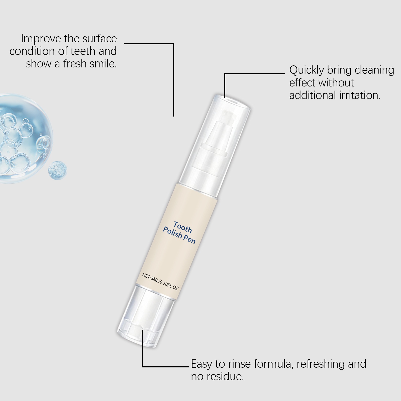 Tooth Cleansing Pen Polishing Care Remove Stains Freshen Breath Boost Tooth Natural Shiny Clean Daily Dental Care