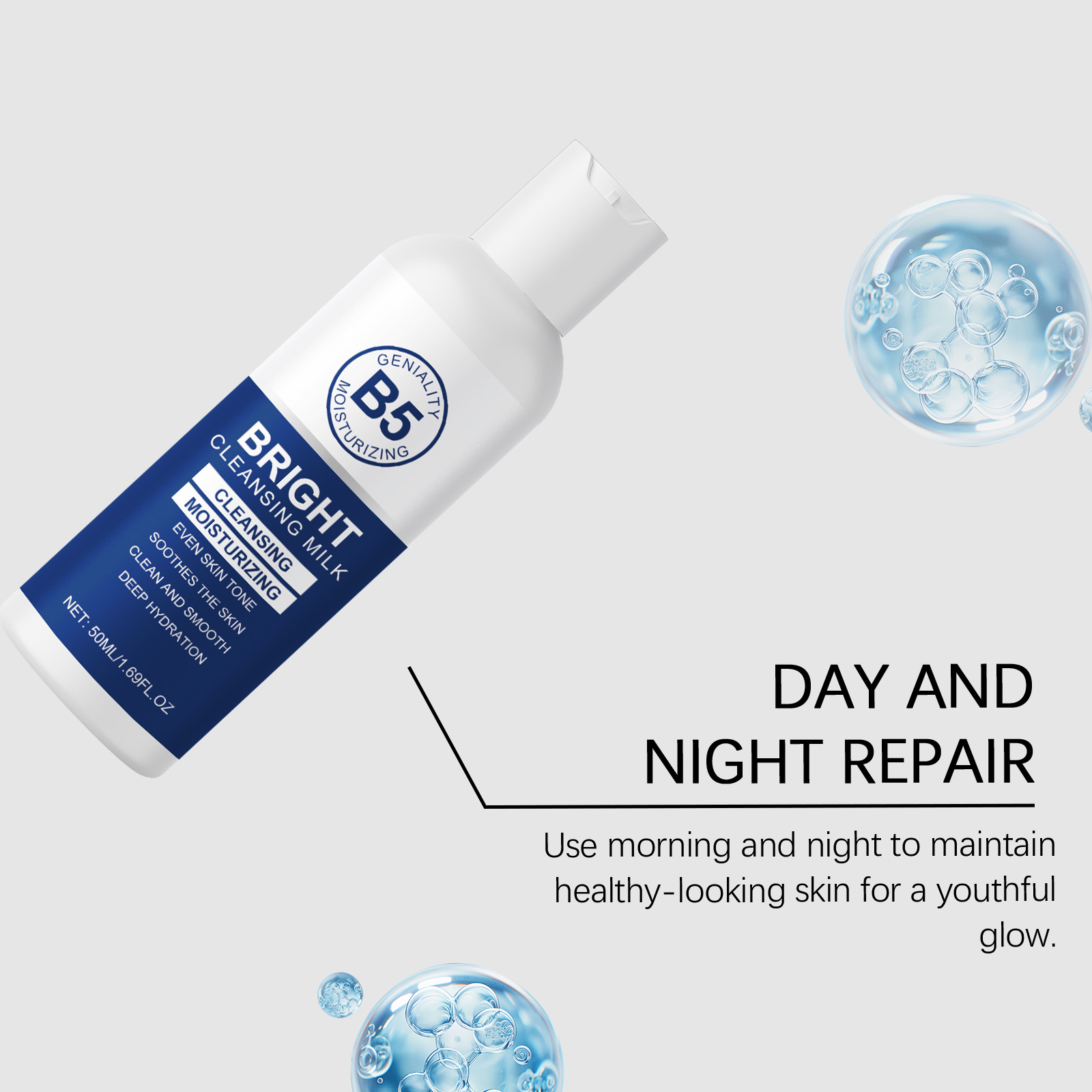 Hydrating Facial Cleanser Mildly Clean Skin Refreshes Pores Without Tightening Feeling For Daily Face Care