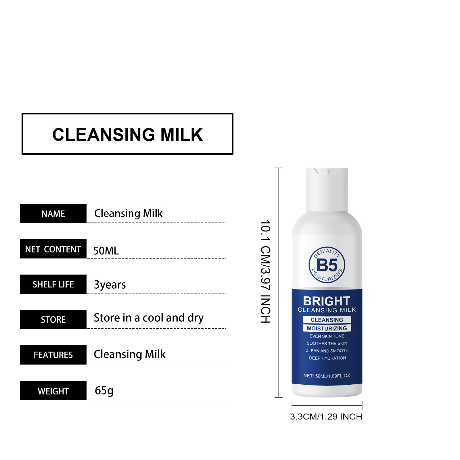 Hydrating Facial Cleanser Mildly Clean Skin Refreshes Pores Without Tightening Feeling For Daily Face Care