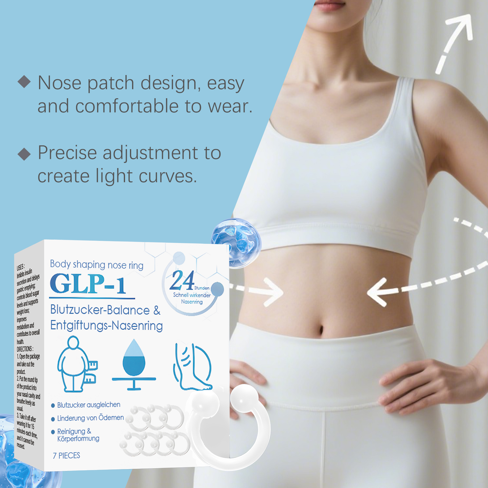 Body Care Nose Ring Daily Portable Snug Wear Mild Nourish Care Light Body Contour