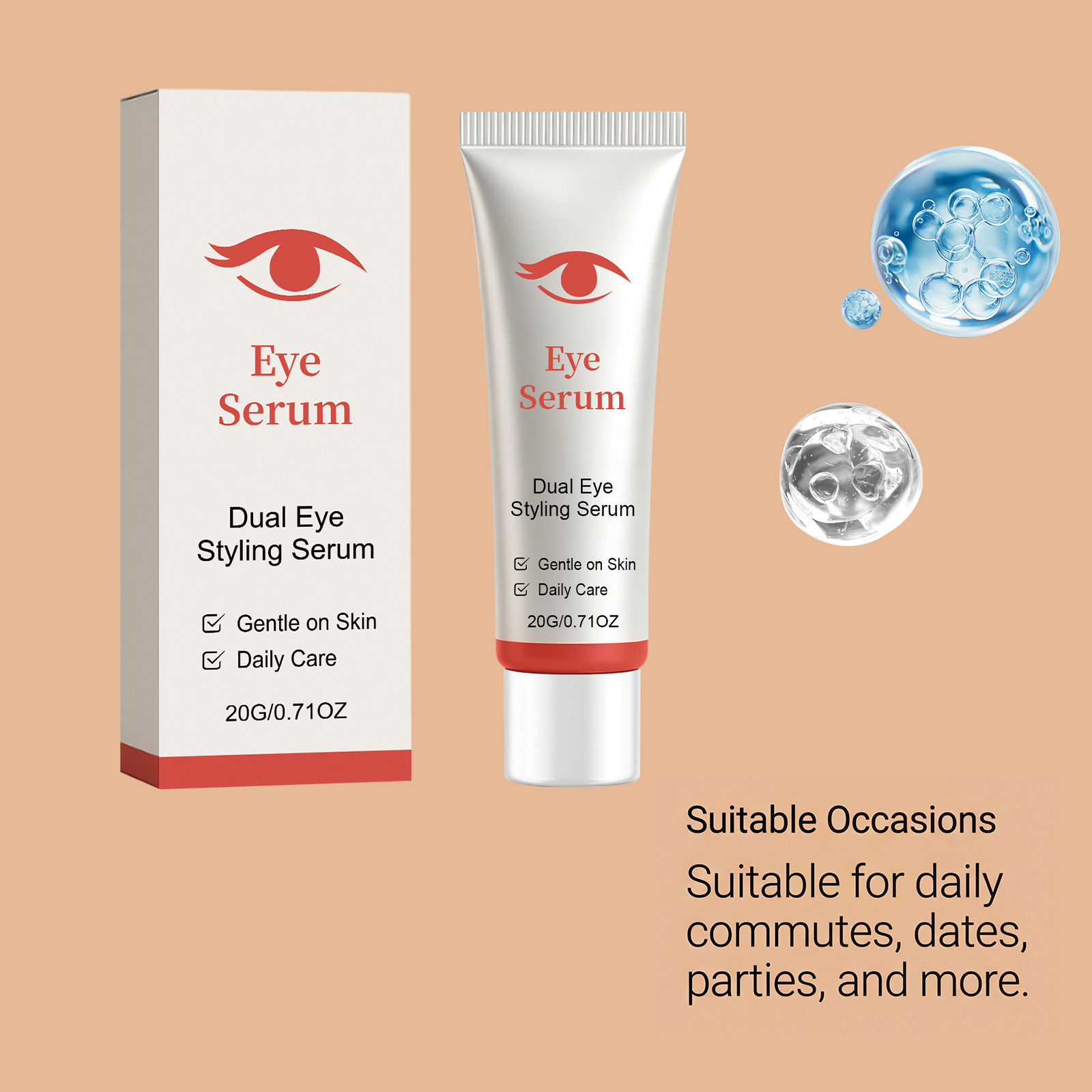 Eye Care Essence Mild Gentle Light Soft Moisturize Daily Eye Skin Coating Care
