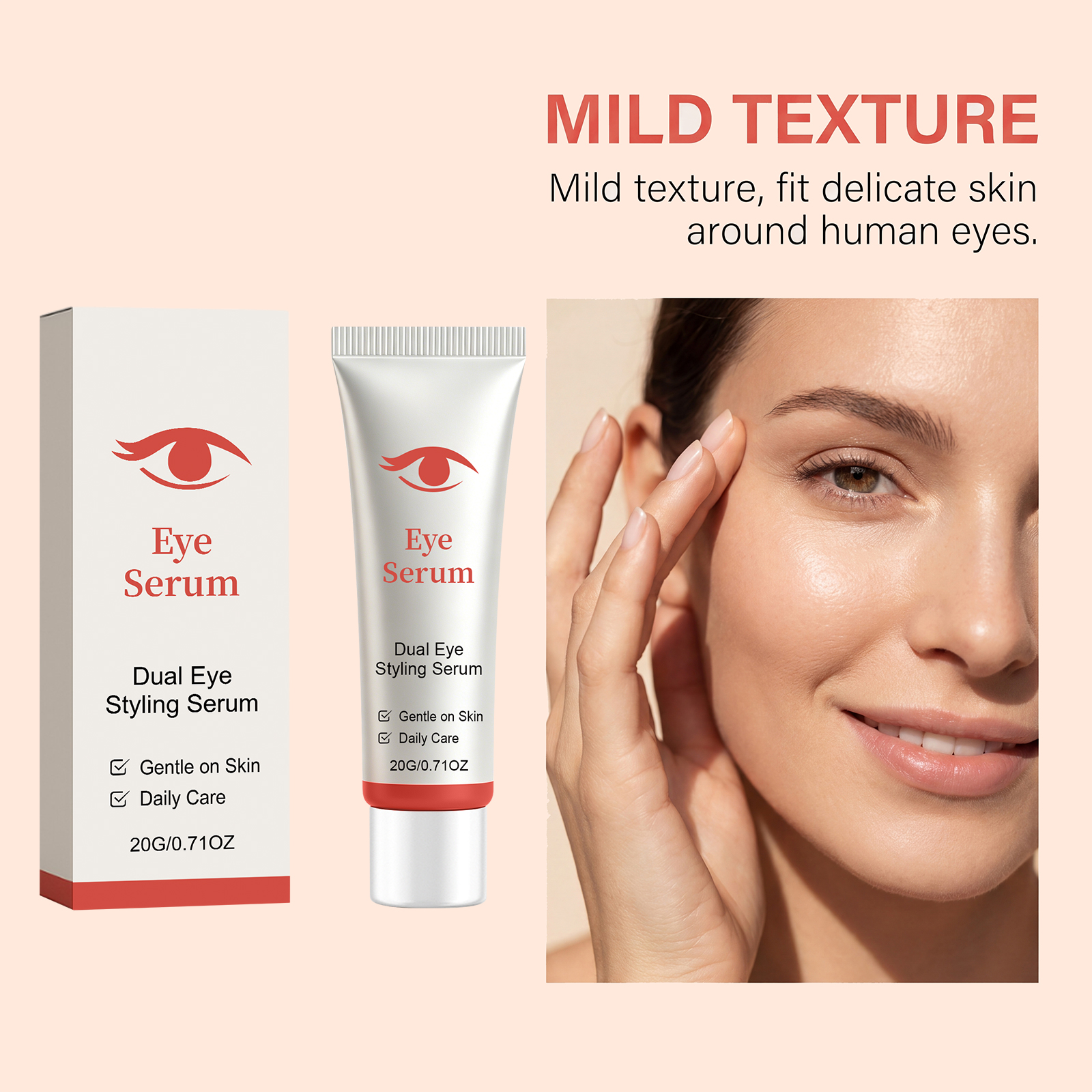 Eye Care Essence Mild Gentle Light Soft Moisturize Daily Eye Skin Coating Care