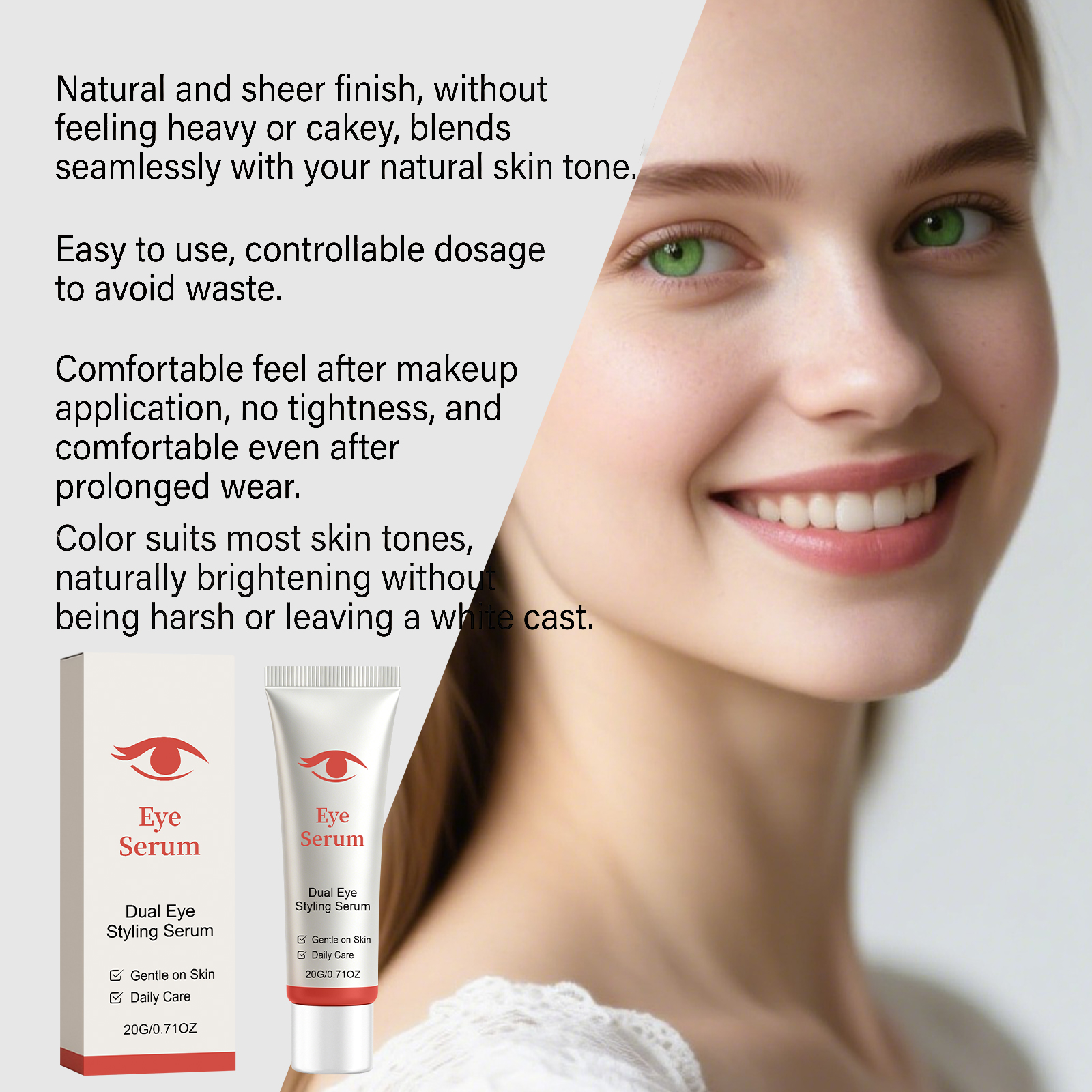 Eye Care Essence Mild Gentle Light Soft Moisturize Daily Eye Skin Coating Care