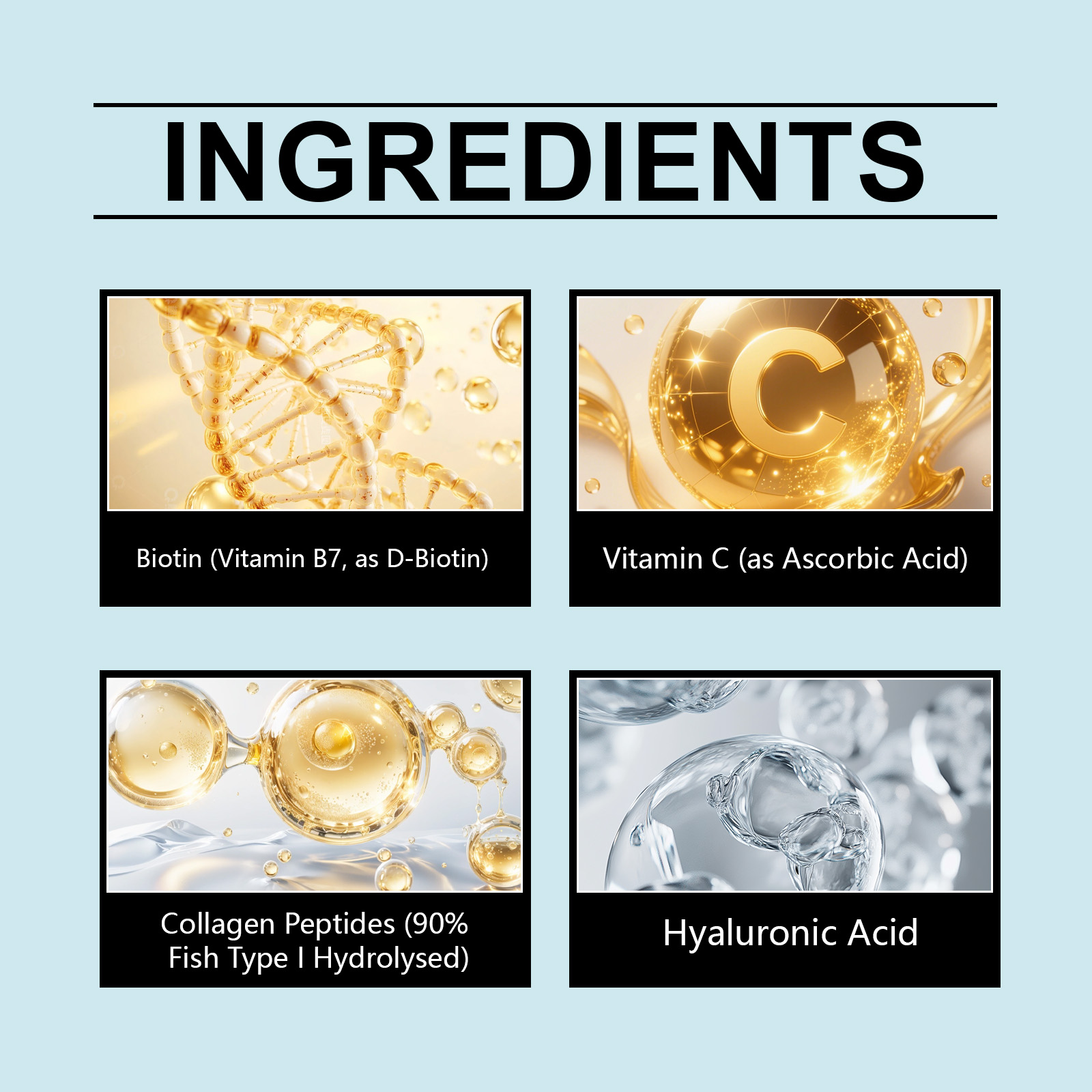 Skin Care Collagen Capsules Hydrate Strengthen Antioxidant Absorbable Small Molecule For Hair Nail