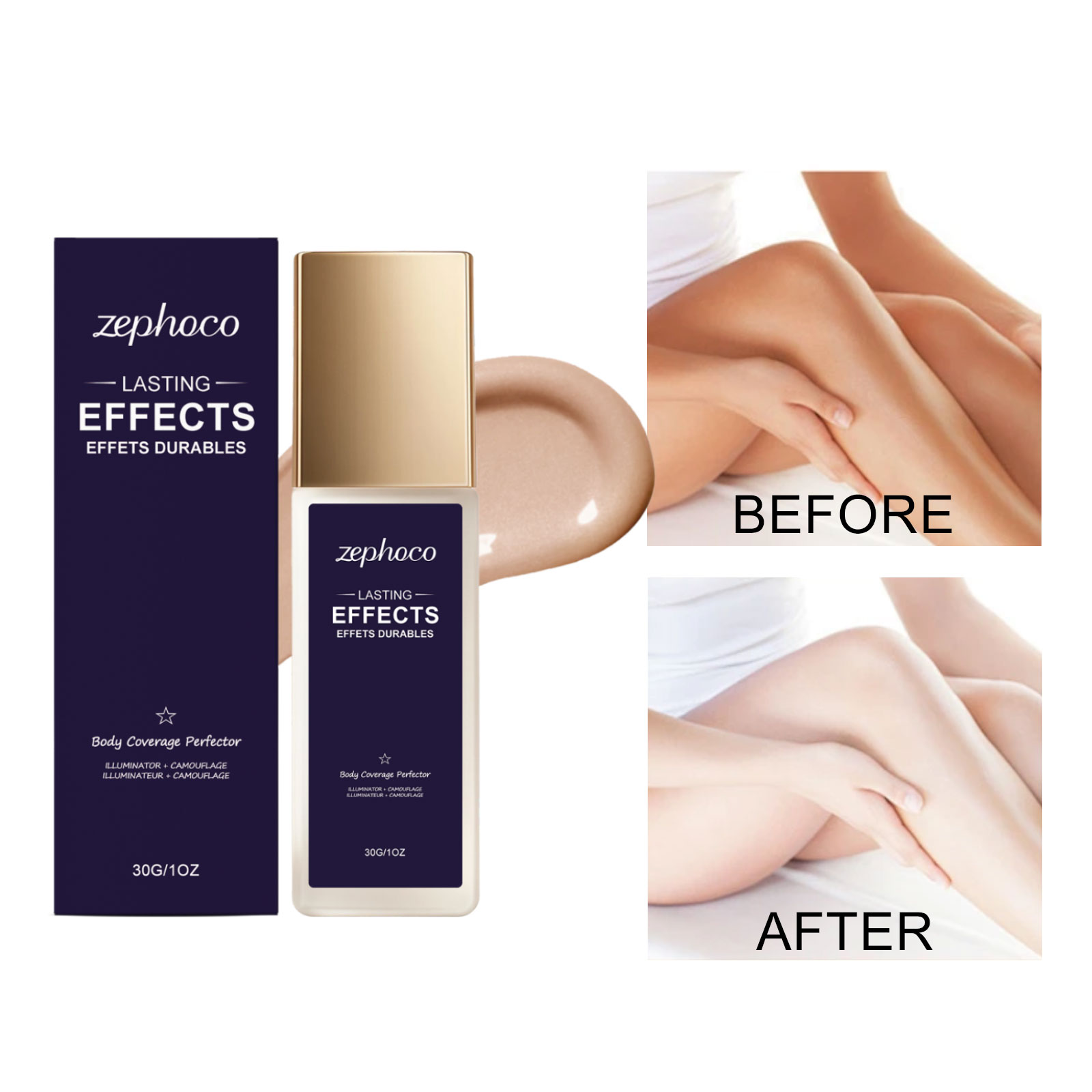 Body Color Evening Concealer Natural Shade Lightweight Adhesive Long Lasting For Face And Skin