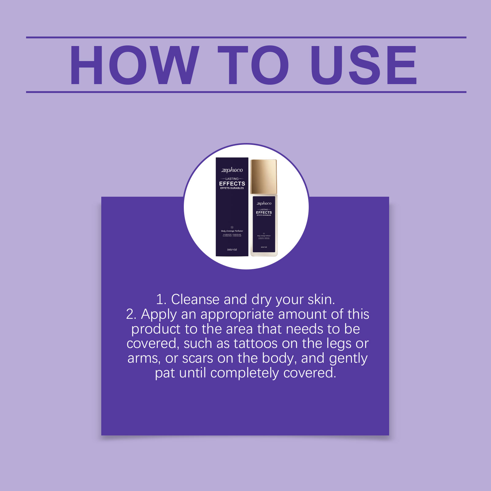 Body Color Evening Concealer Natural Shade Lightweight Adhesive Long Lasting For Face And Skin