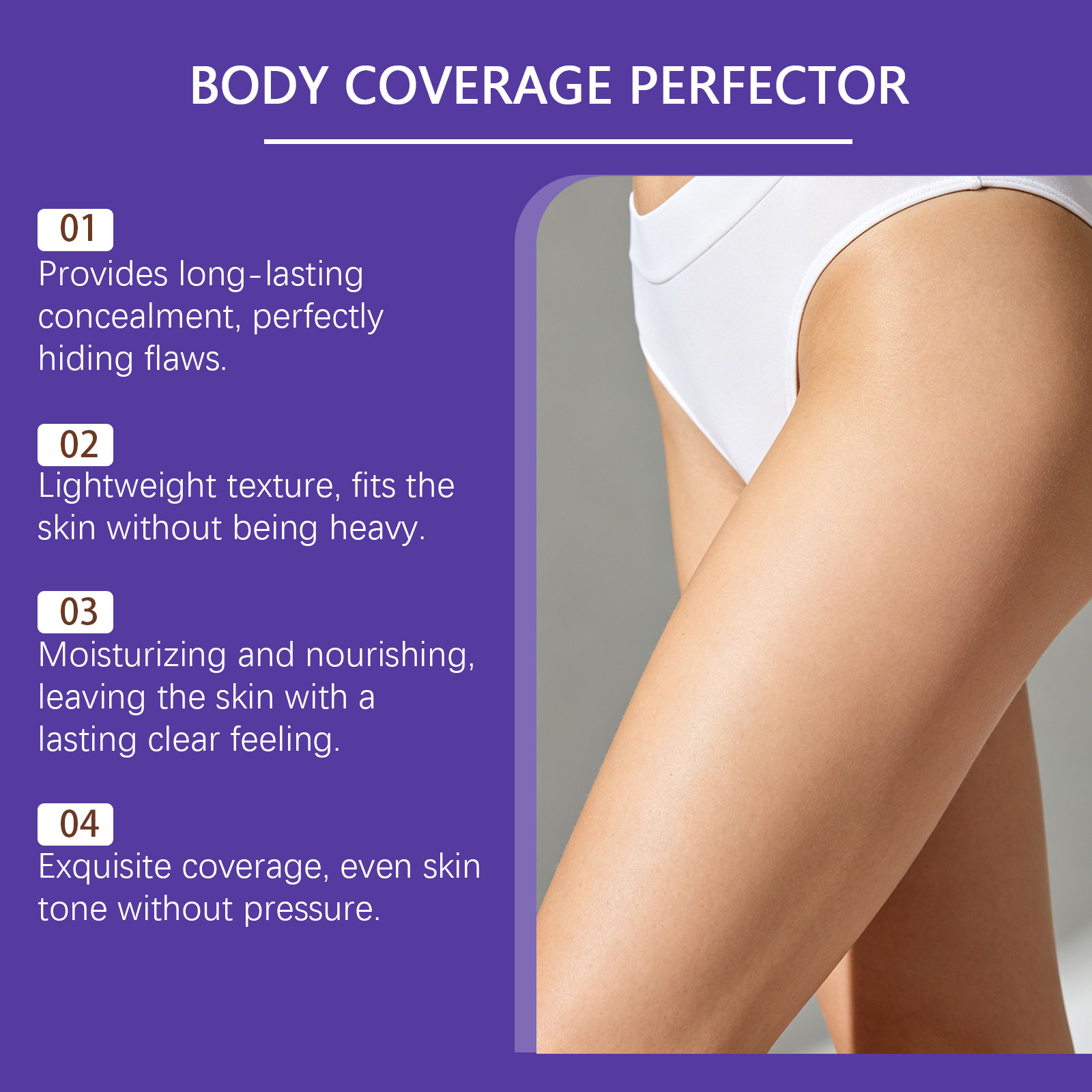 Body Color Evening Concealer Natural Shade Lightweight Adhesive Long Lasting For Face And Skin