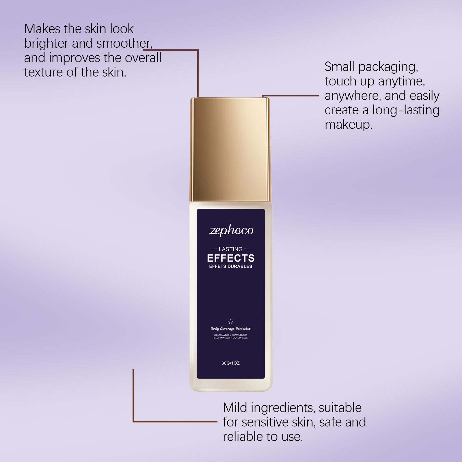 Body Color Evening Concealer Natural Shade Lightweight Adhesive Long Lasting For Face And Skin