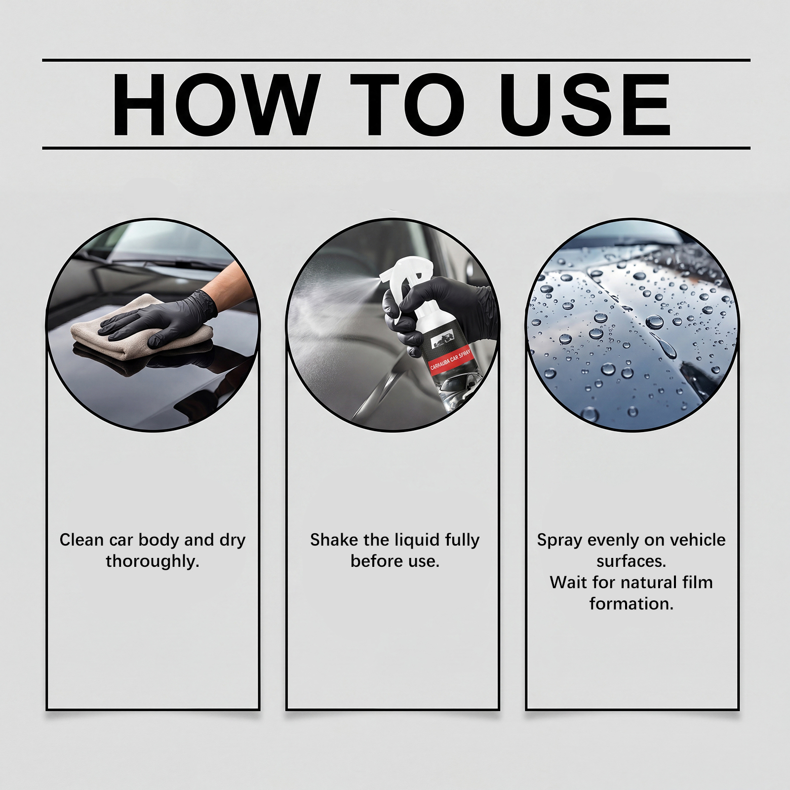 Car Brazil Palm Wax Spray Coating Whole Vehicle Paint Surface Maintenance Spray Agent