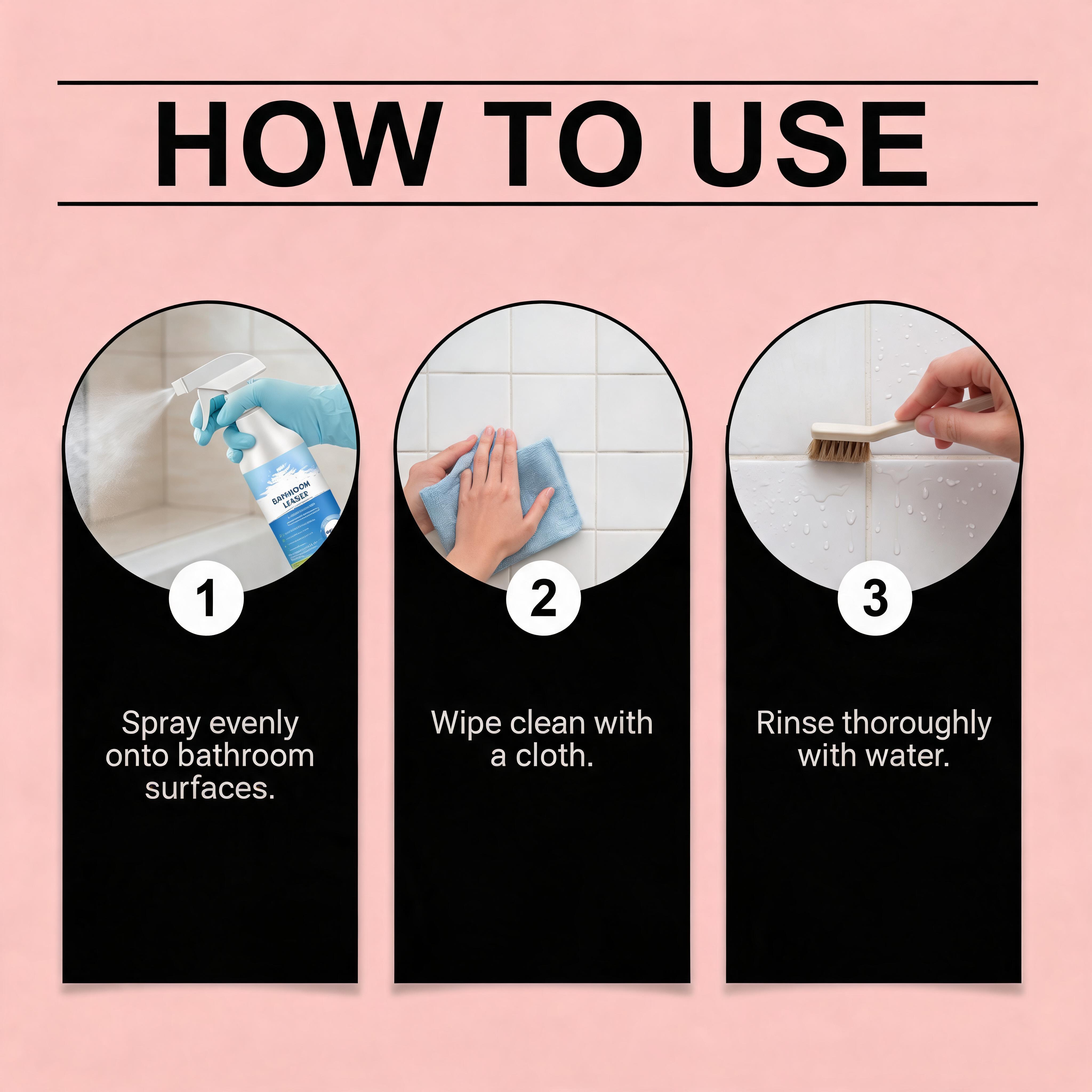 Bathroom Cleaner Daily Household Renovation Agent For Tile Glass Limescale Water Stain Removal