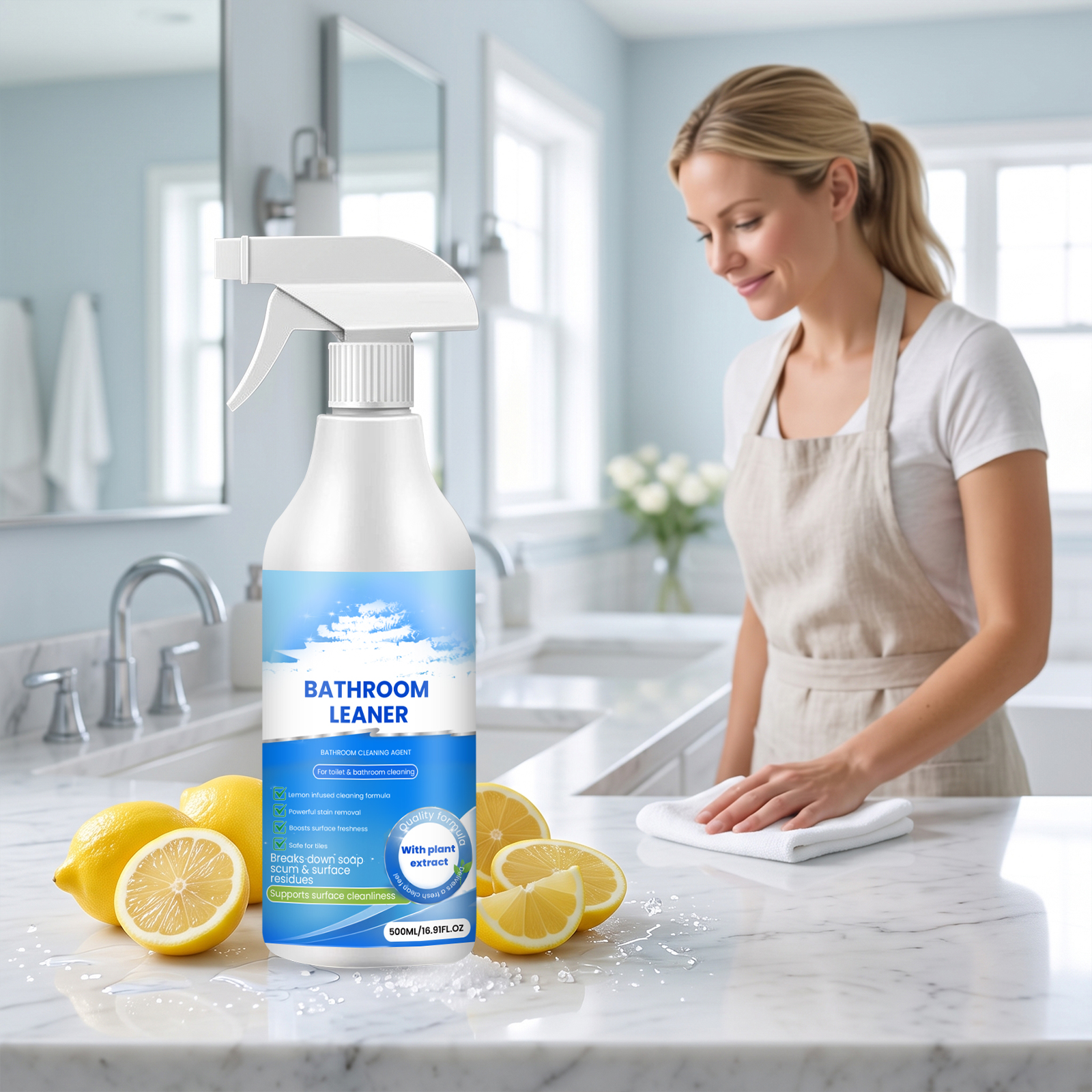 Bathroom Cleaner Daily Household Renovation Agent For Tile Glass Limescale Water Stain Removal