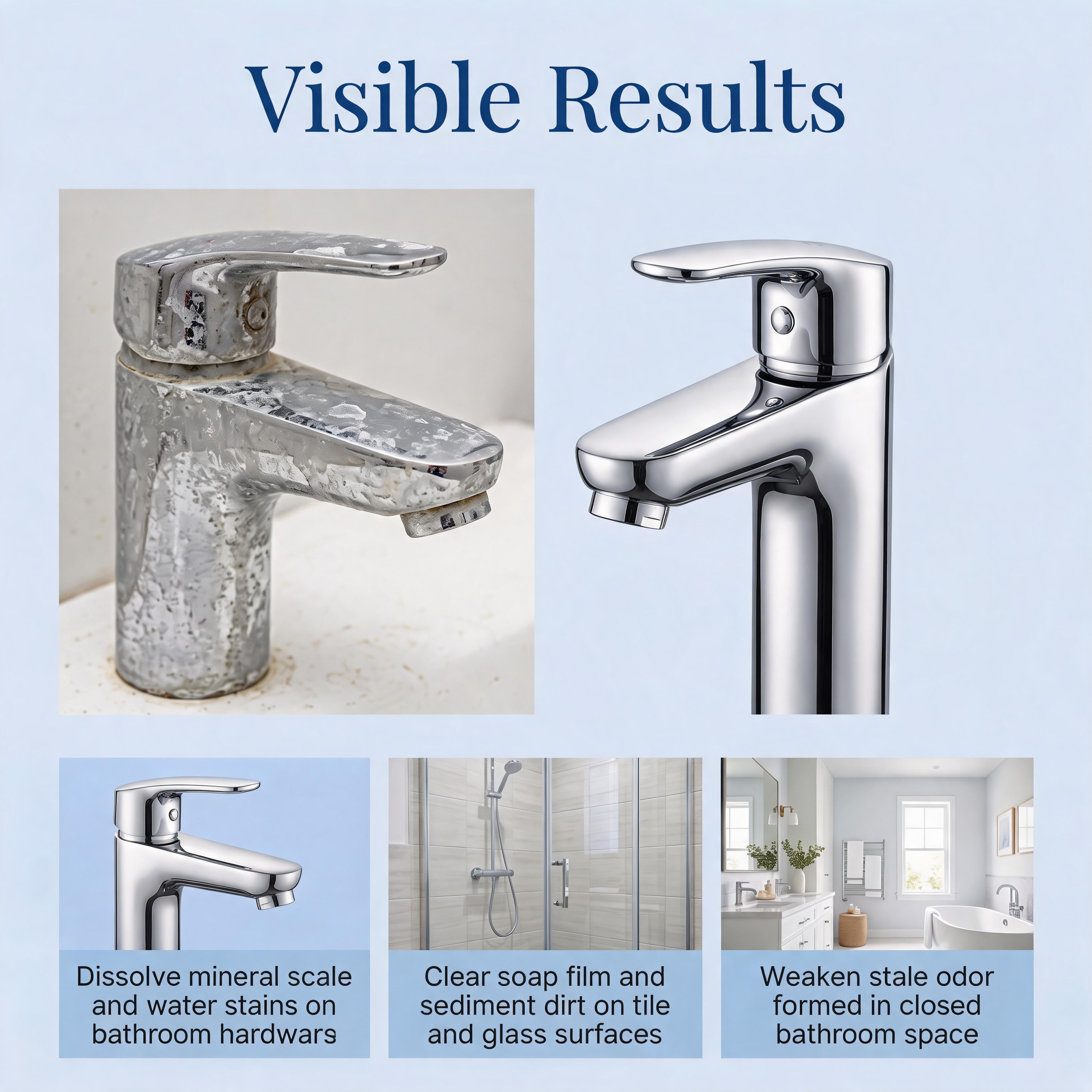 Bathroom Cleaner Daily Household Renovation Agent For Tile Glass Limescale Water Stain Removal