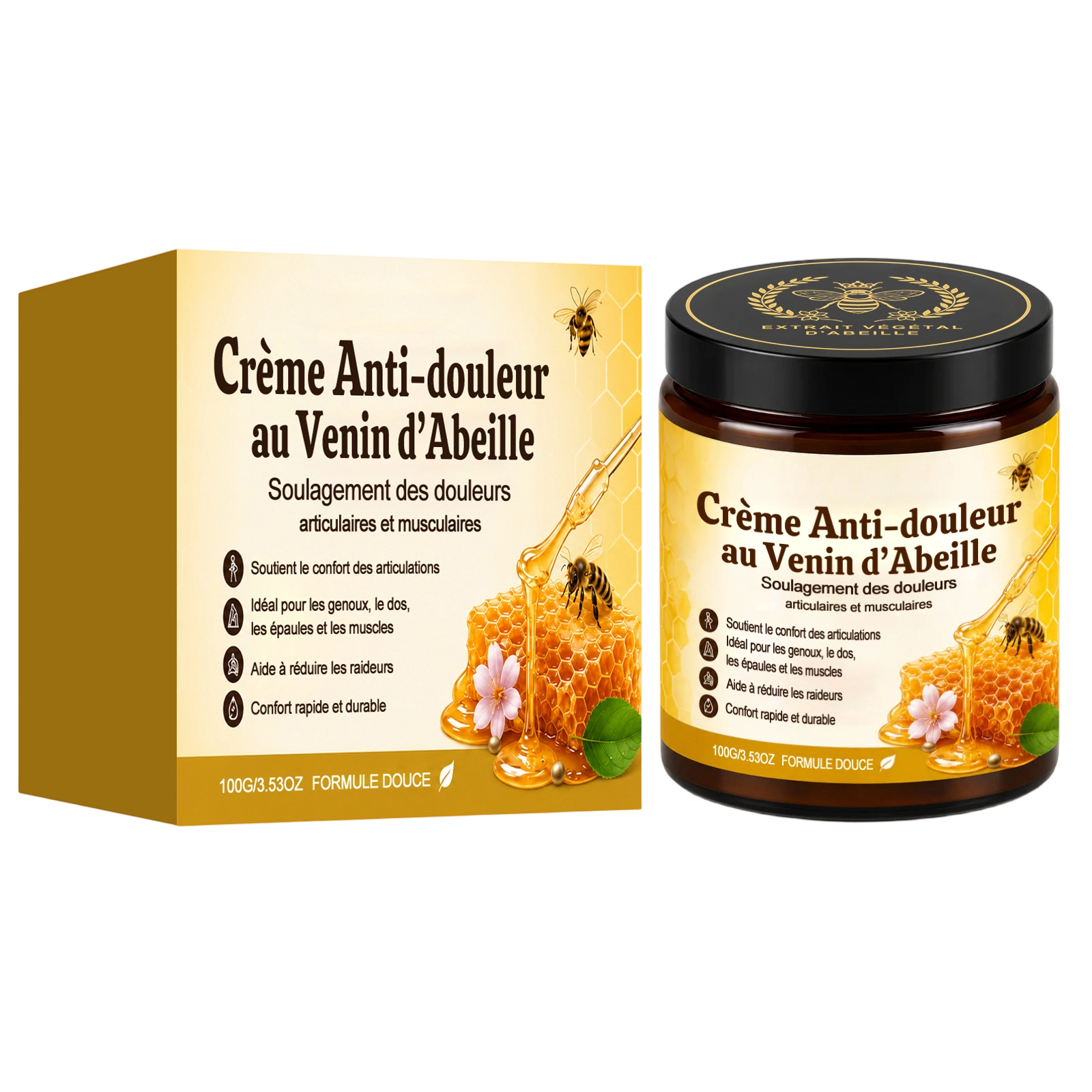 Bee Venom Joint Care Cream Daily Care Elbow Knee Body Joint Comfort Moisturizing Massage Care Ointment