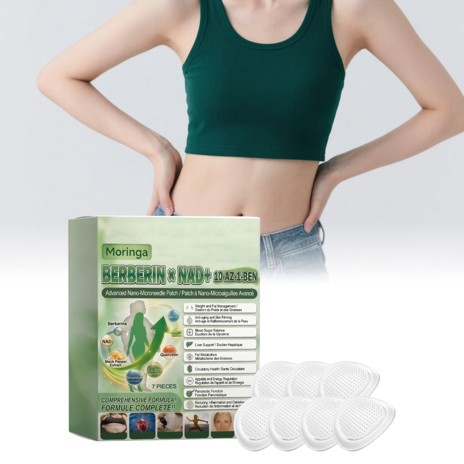Moringa Body Care Patch Mild Ingredients Protect Body Comfort Light Show Figure Skin Friendly Convenient Care