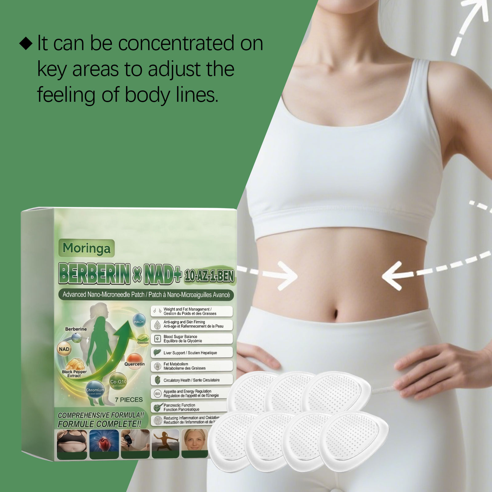Moringa Body Care Patch Mild Ingredients Protect Body Comfort Light Show Figure Skin Friendly Convenient Care