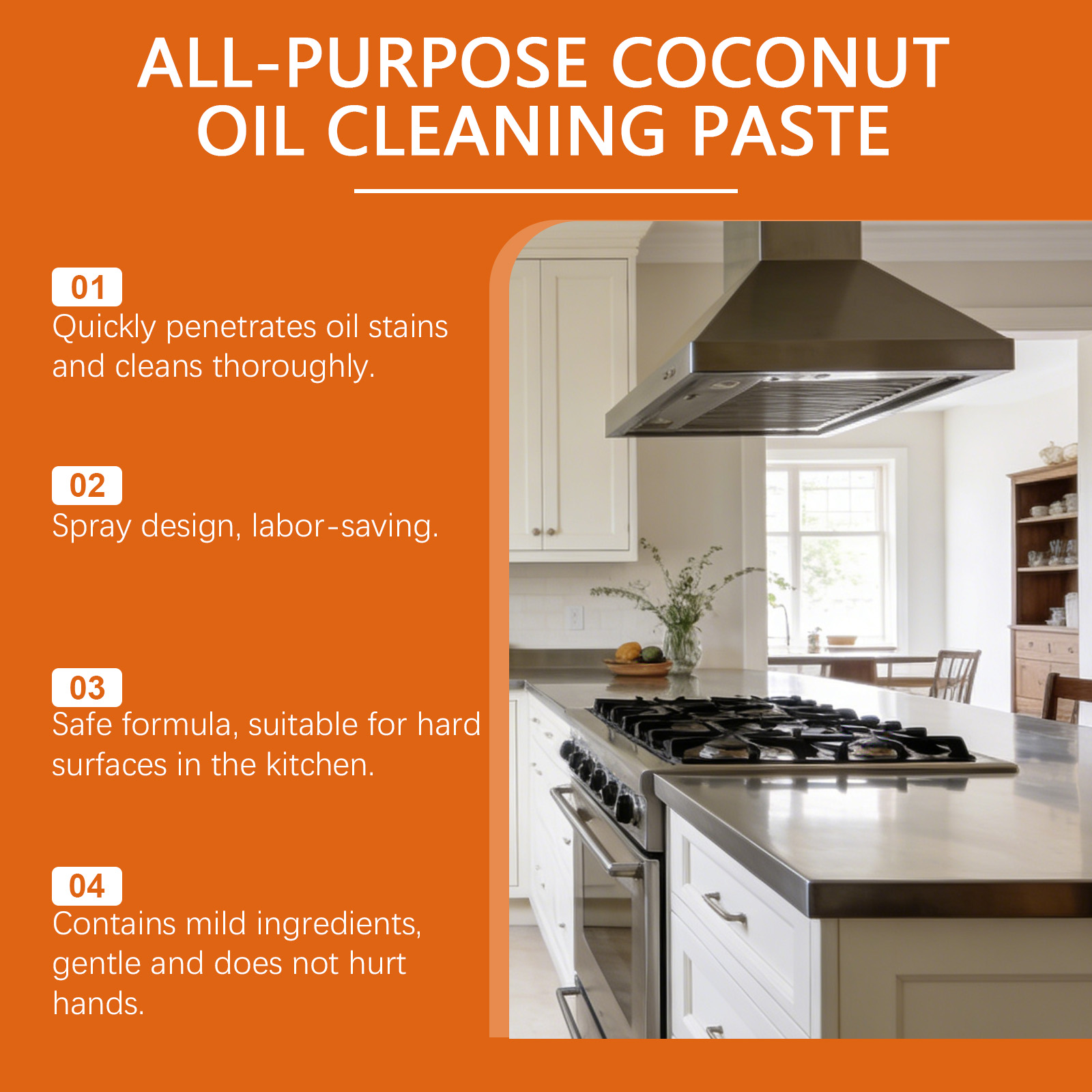 Coconut Oil Multipurpose Cleaning Paste Kitchen Bathroom Multieffect Remove Stubborn Household Stains Supplies