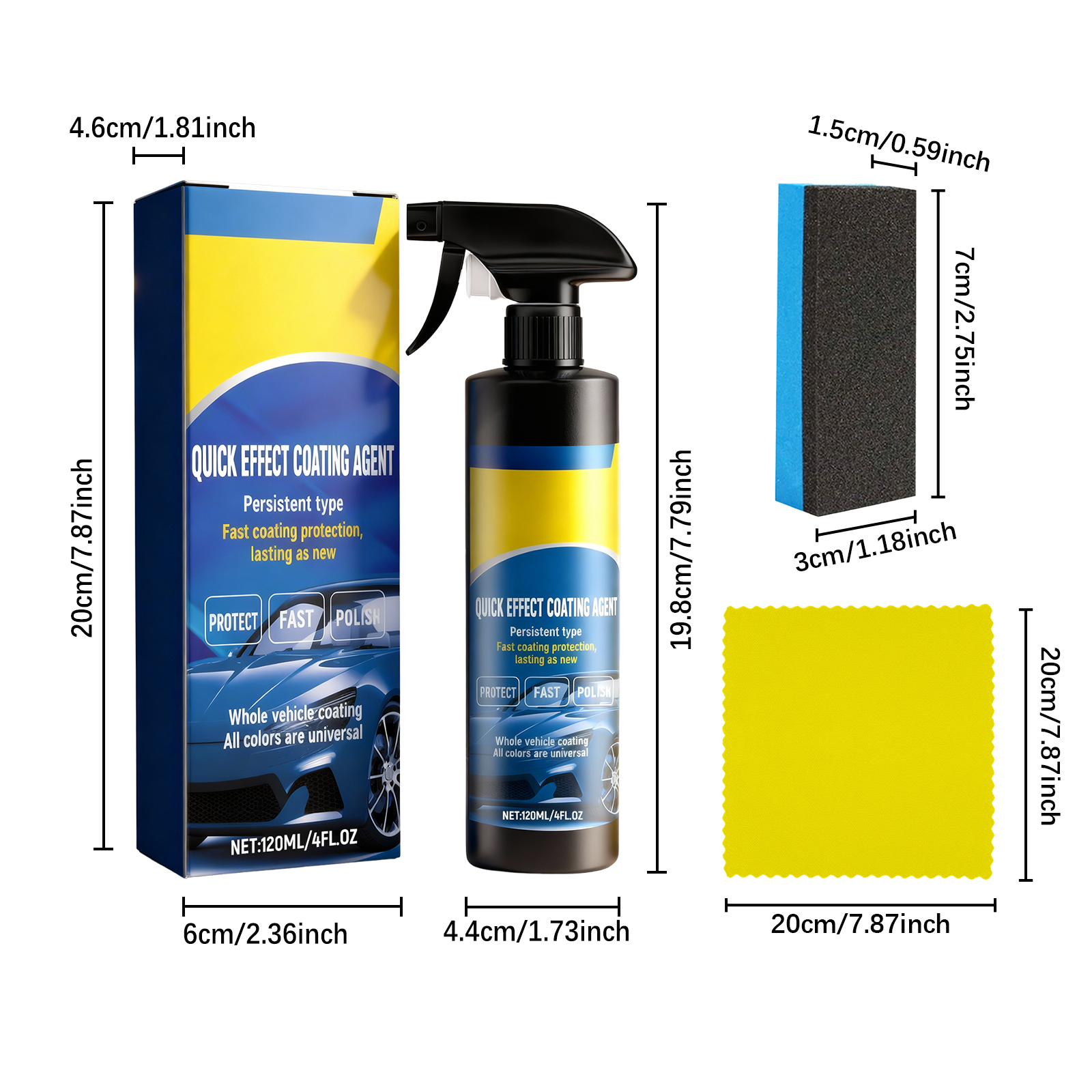 Automotive Coating Agent Care Car Paint Surface Smooth Waterproof Decontamination Brightening Polishing Vehicle Finish Agent