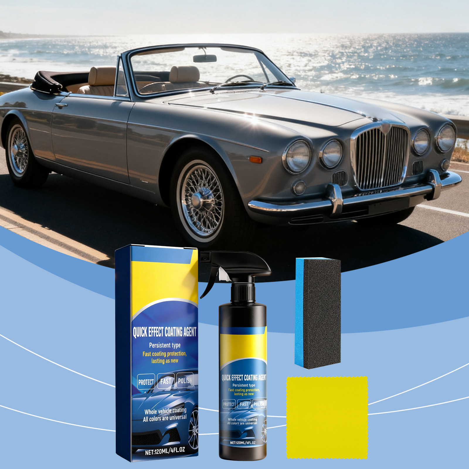 Automotive Coating Agent Care Car Paint Surface Smooth Waterproof Decontamination Brightening Polishing Vehicle Finish Agent