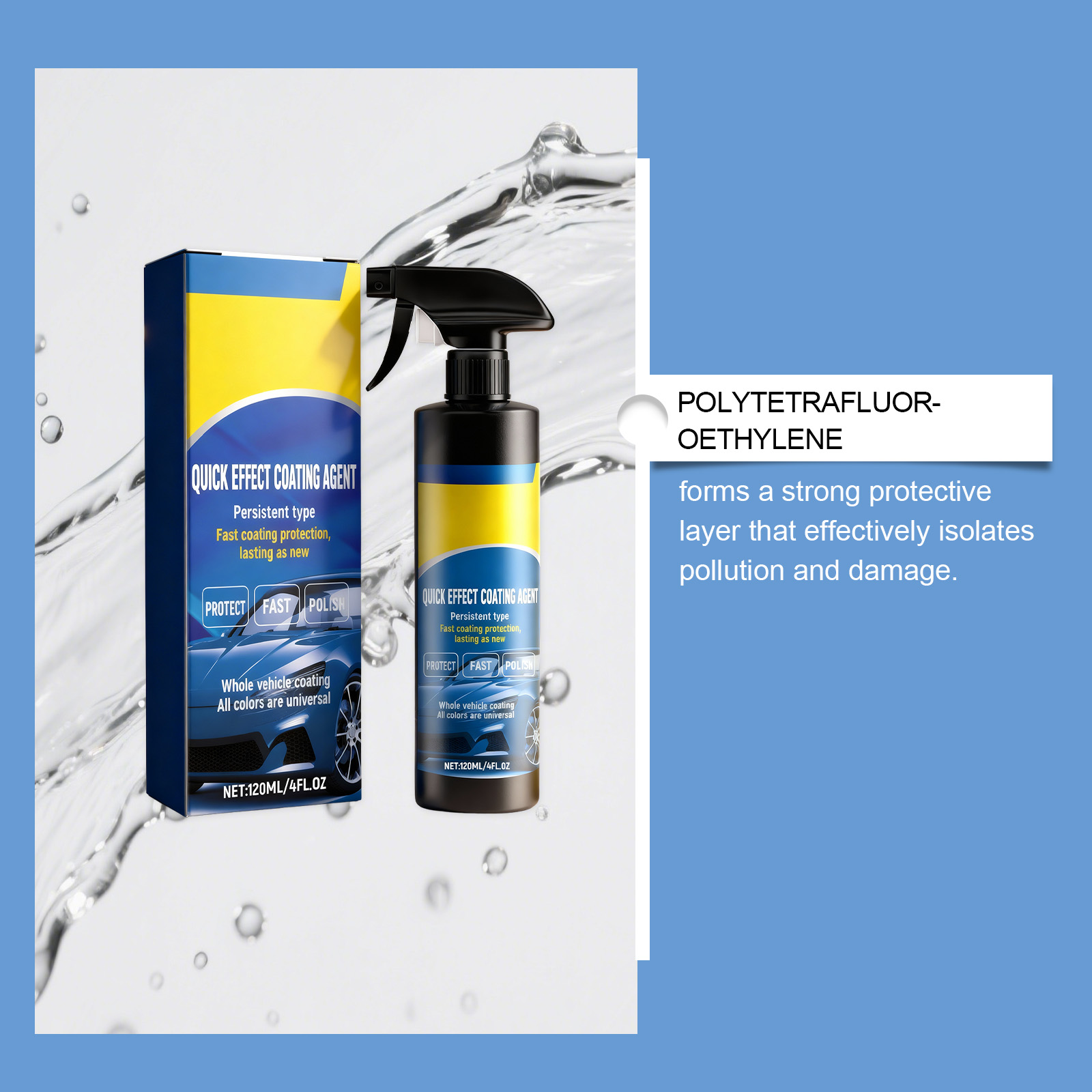 Automotive Coating Agent Care Car Paint Surface Smooth Waterproof Decontamination Brightening Polishing Vehicle Finish Agent