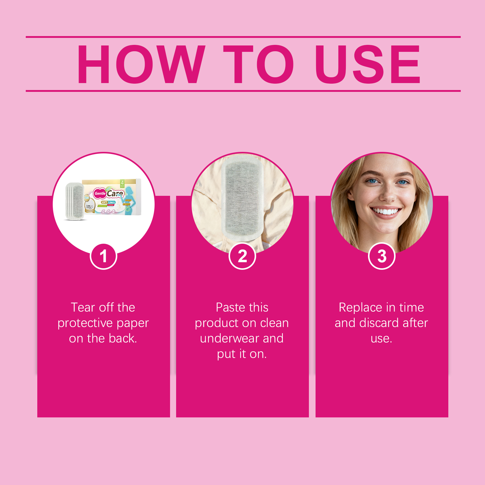 Feminine Care Pads Gentle Soft Breathable Thin Closefitting Suitable For Daily Use Ladies