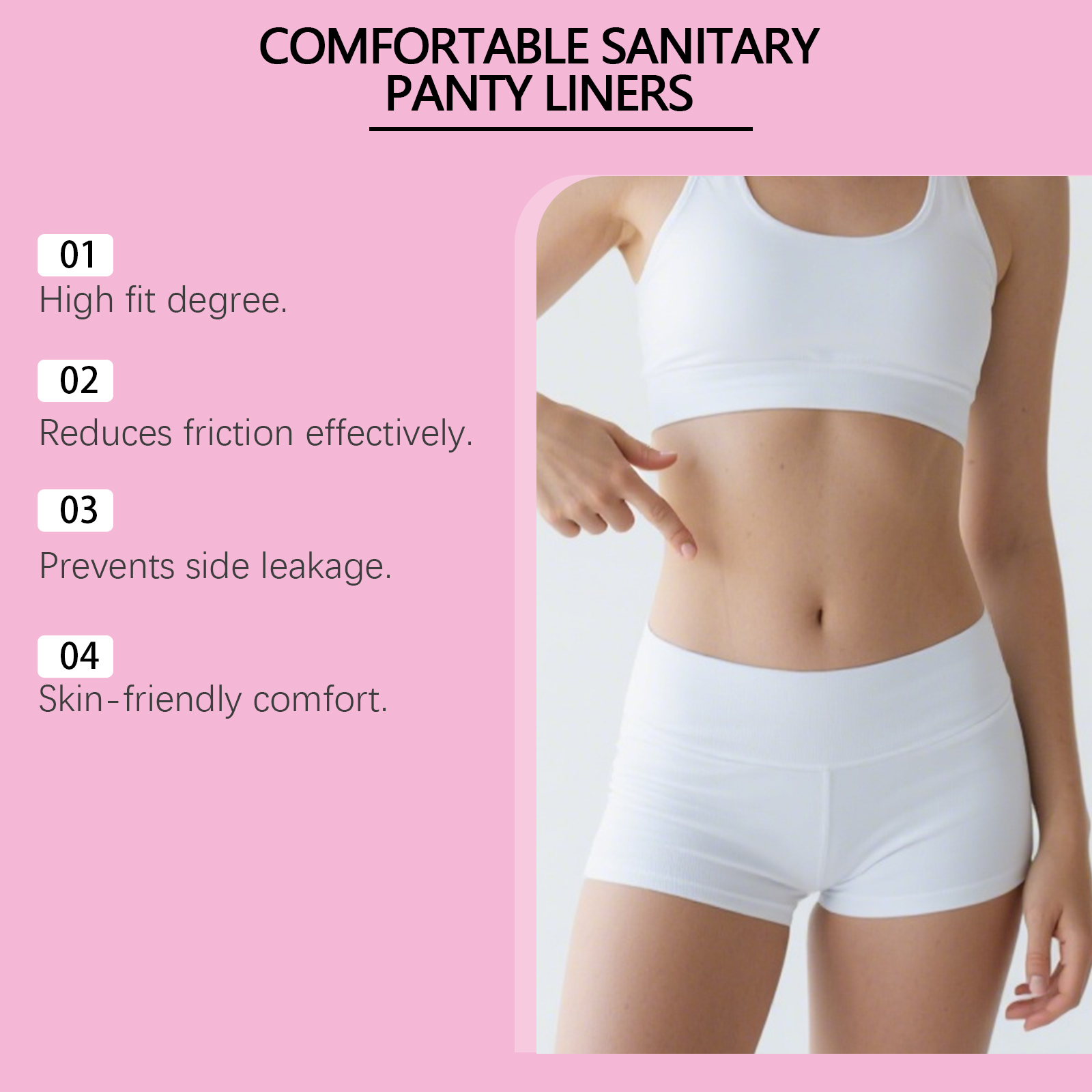 Feminine Care Pads Gentle Soft Breathable Thin Closefitting Suitable For Daily Use Ladies