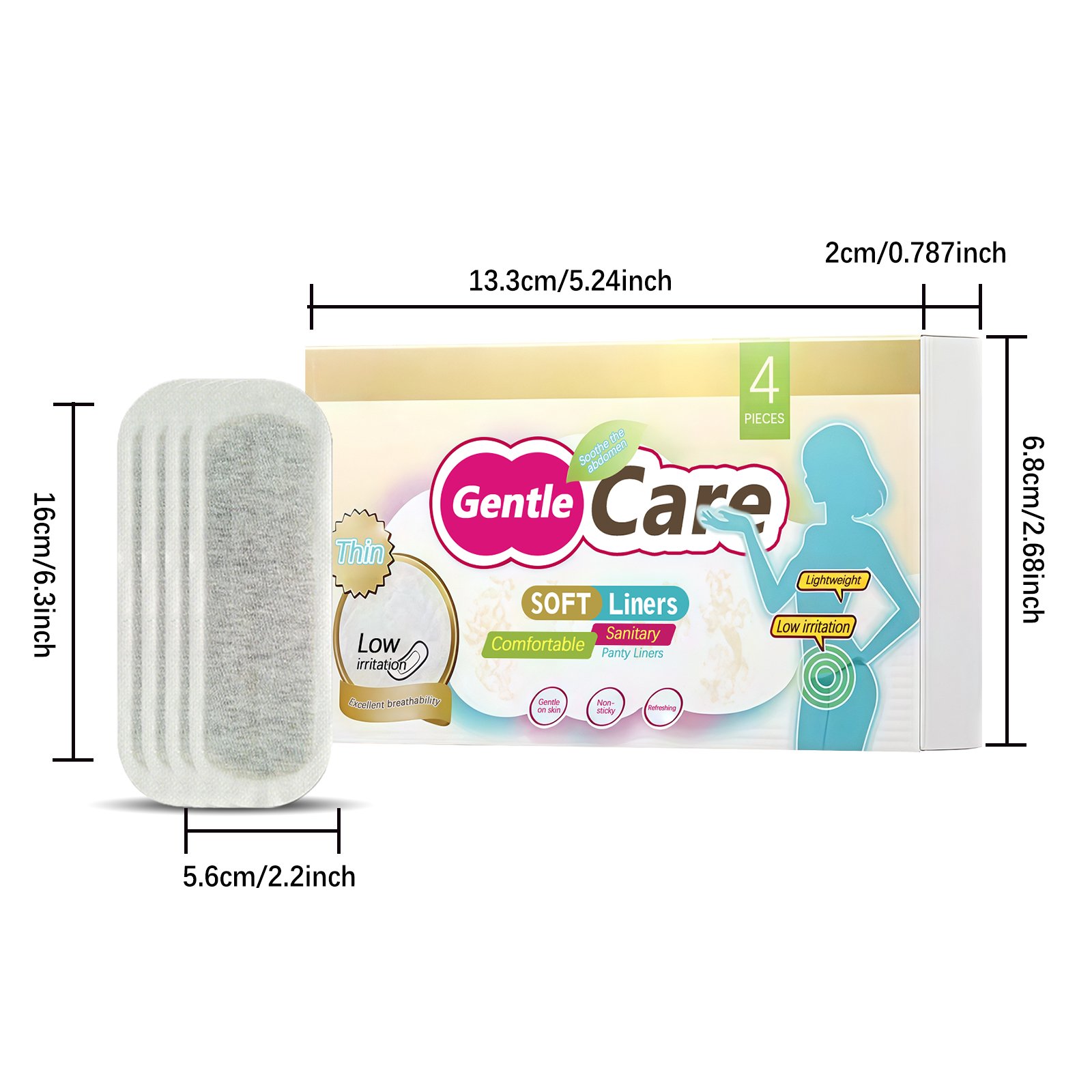 Feminine Care Pads Gentle Soft Breathable Thin Closefitting Suitable For Daily Use Ladies