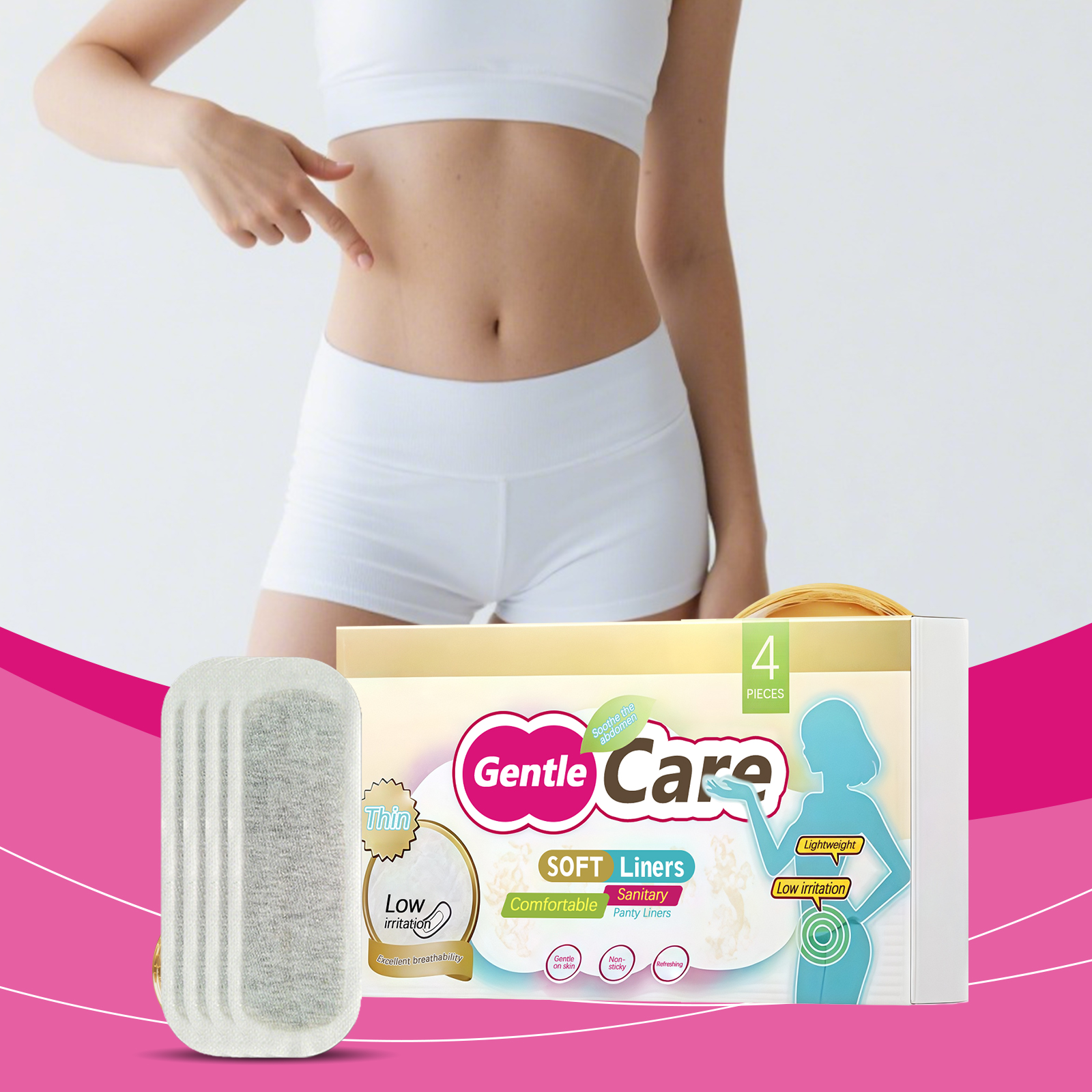 Feminine Care Pads Gentle Soft Breathable Thin Closefitting Suitable For Daily Use Ladies