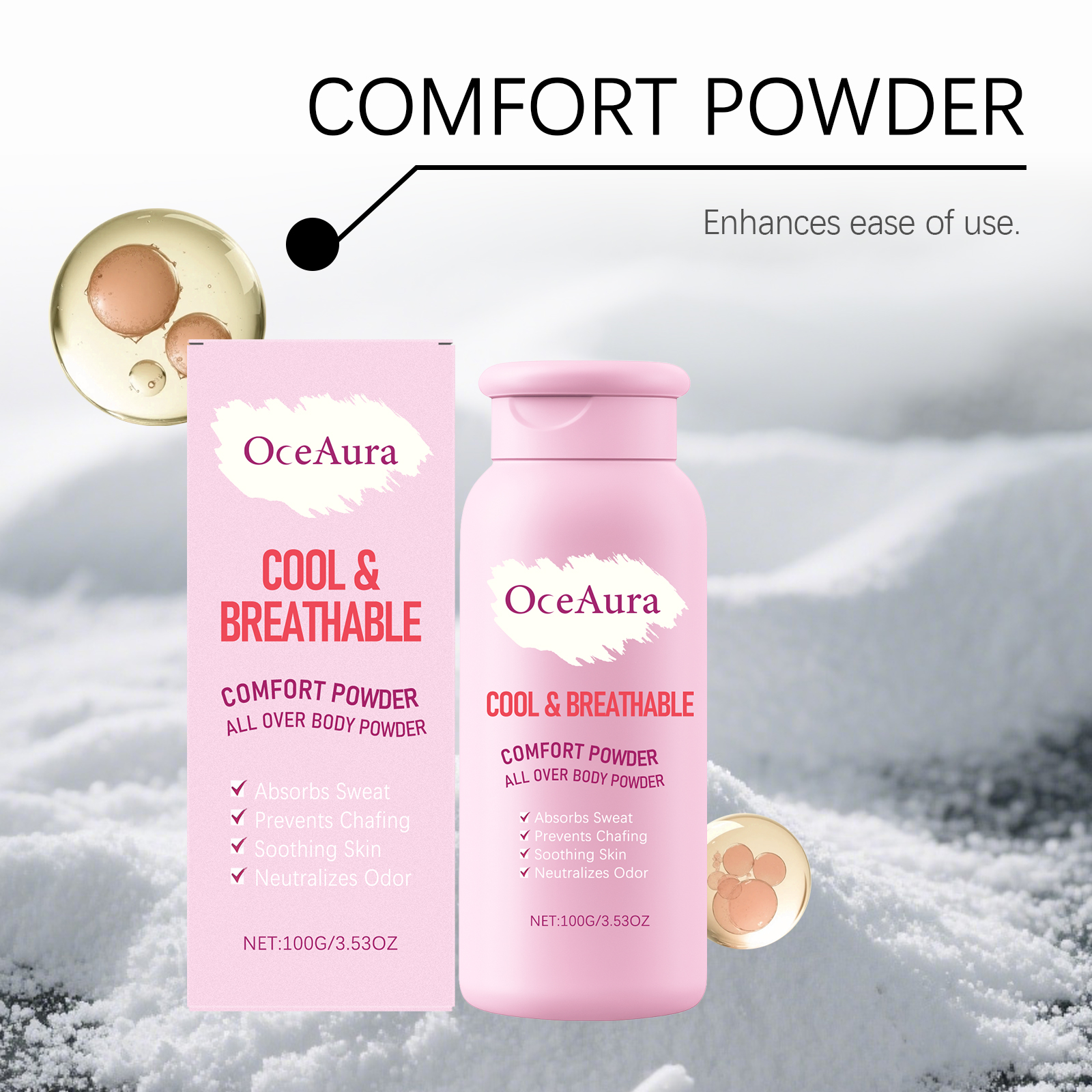 Dry Body Powder Large Capacity Skin Dry Care Family General Cool Non Sticky
